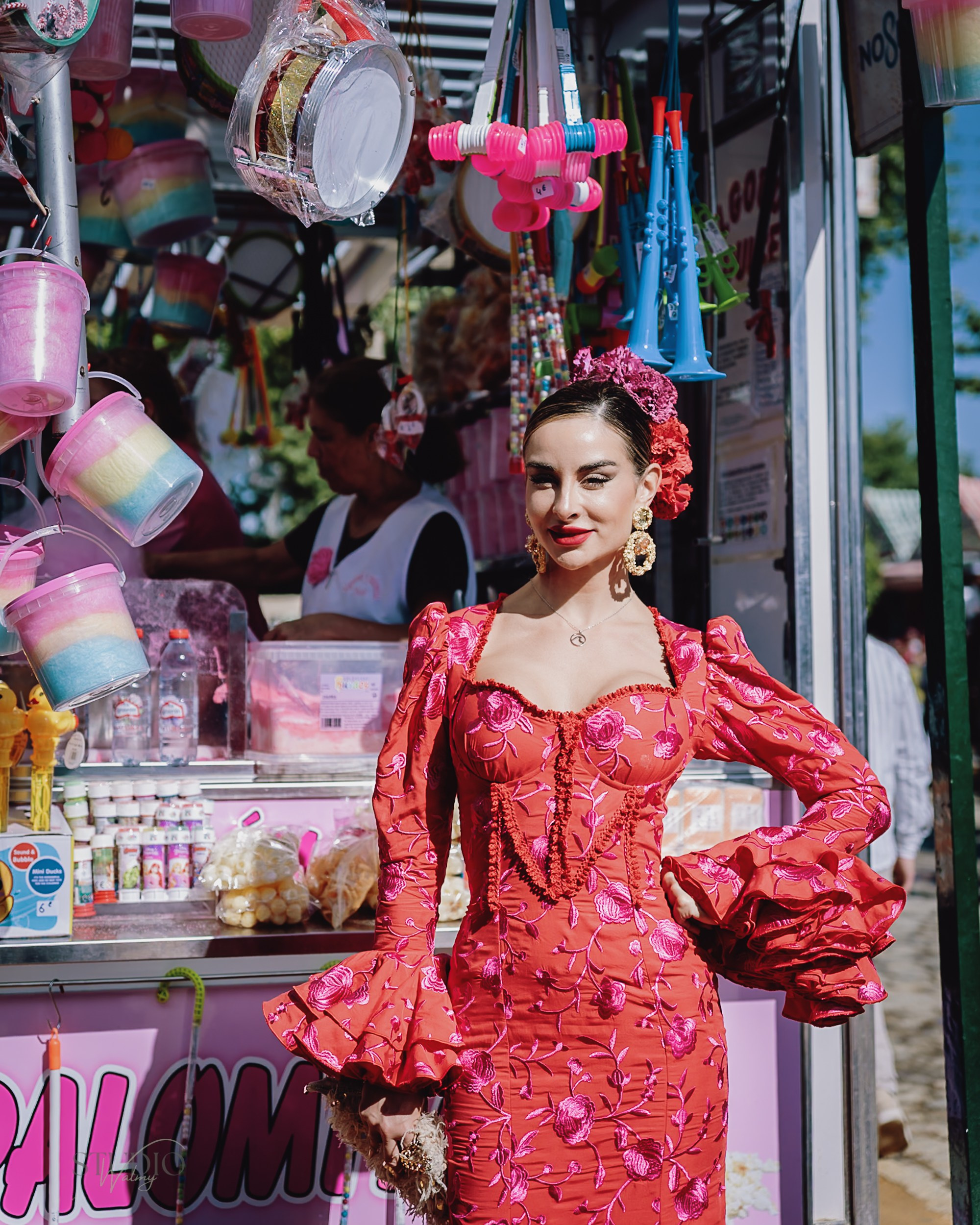 Sesión de fotos en feria de Abril de Sevilla. Inicio