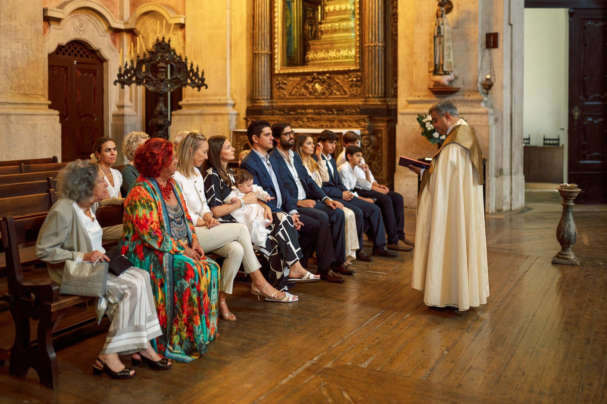 photography of a Catholic baptism in Lisbon