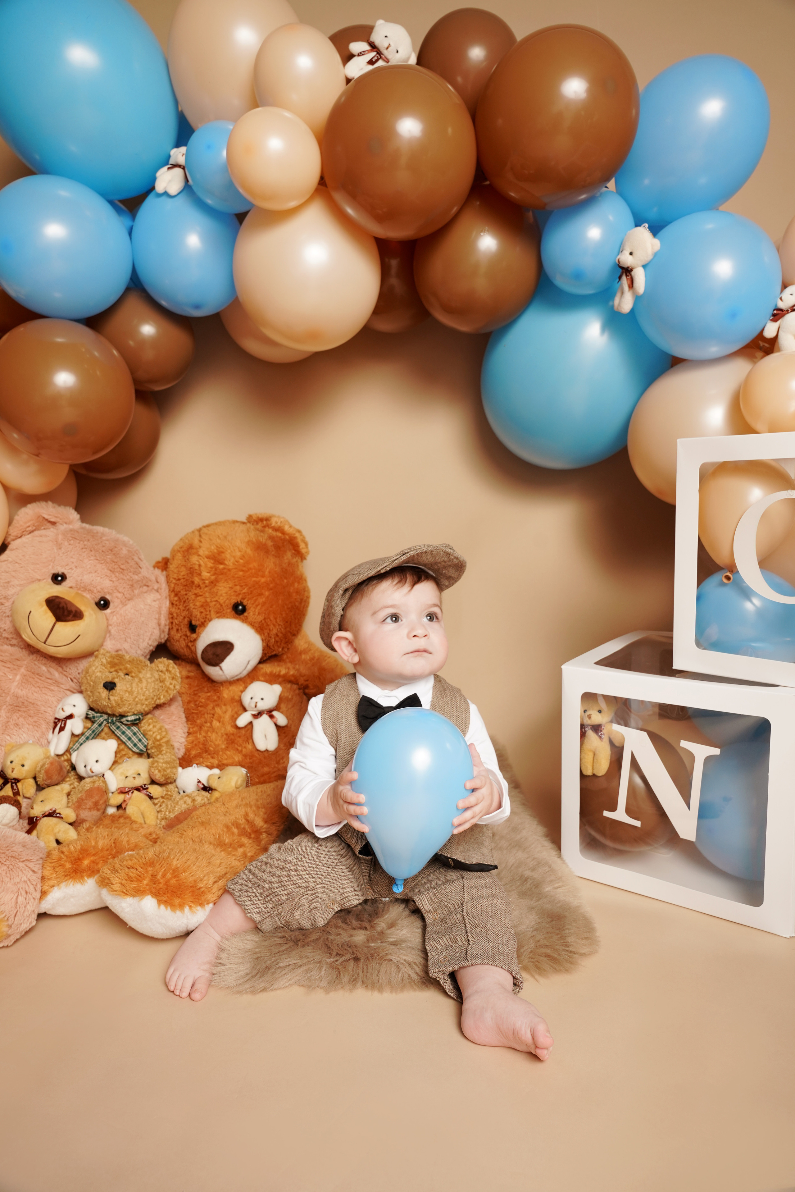 Beige und Brauntöne verleihen dem Shooting Stil