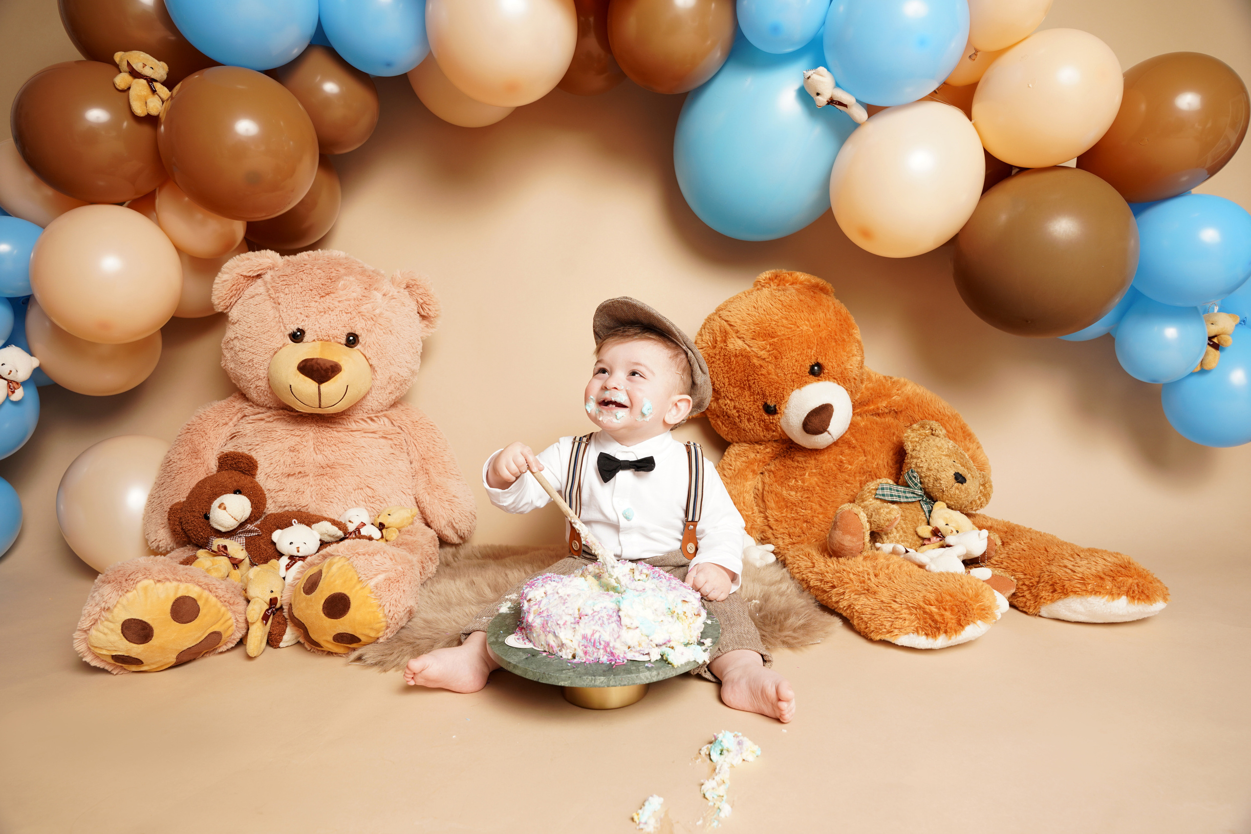 Geburtstagsparty in zartem Teddybär-Stil