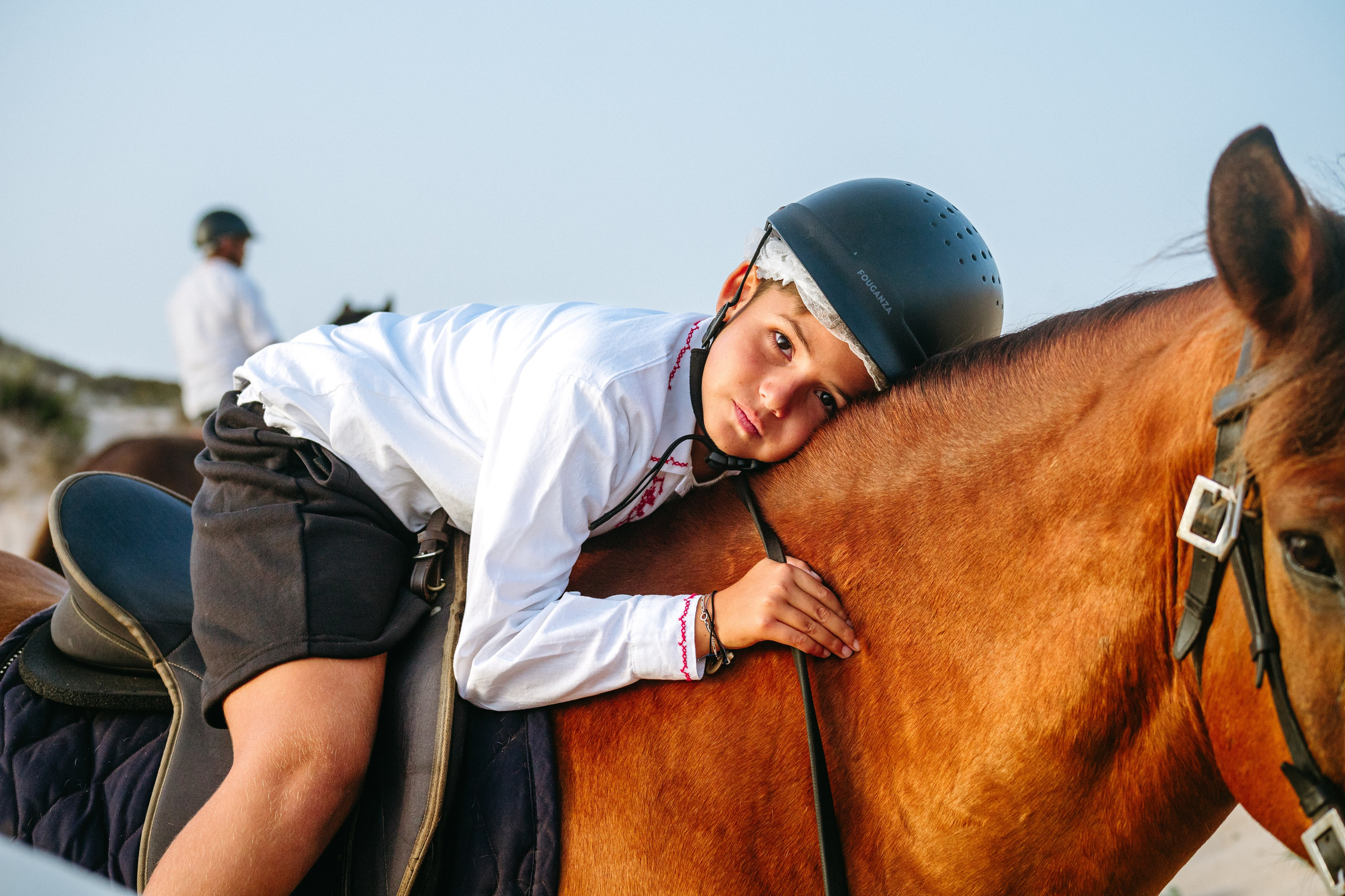 Marlene & Tiago com filhos. Passeios a Cavalo na Praia Peniche | Eco Salgados Agroturismo