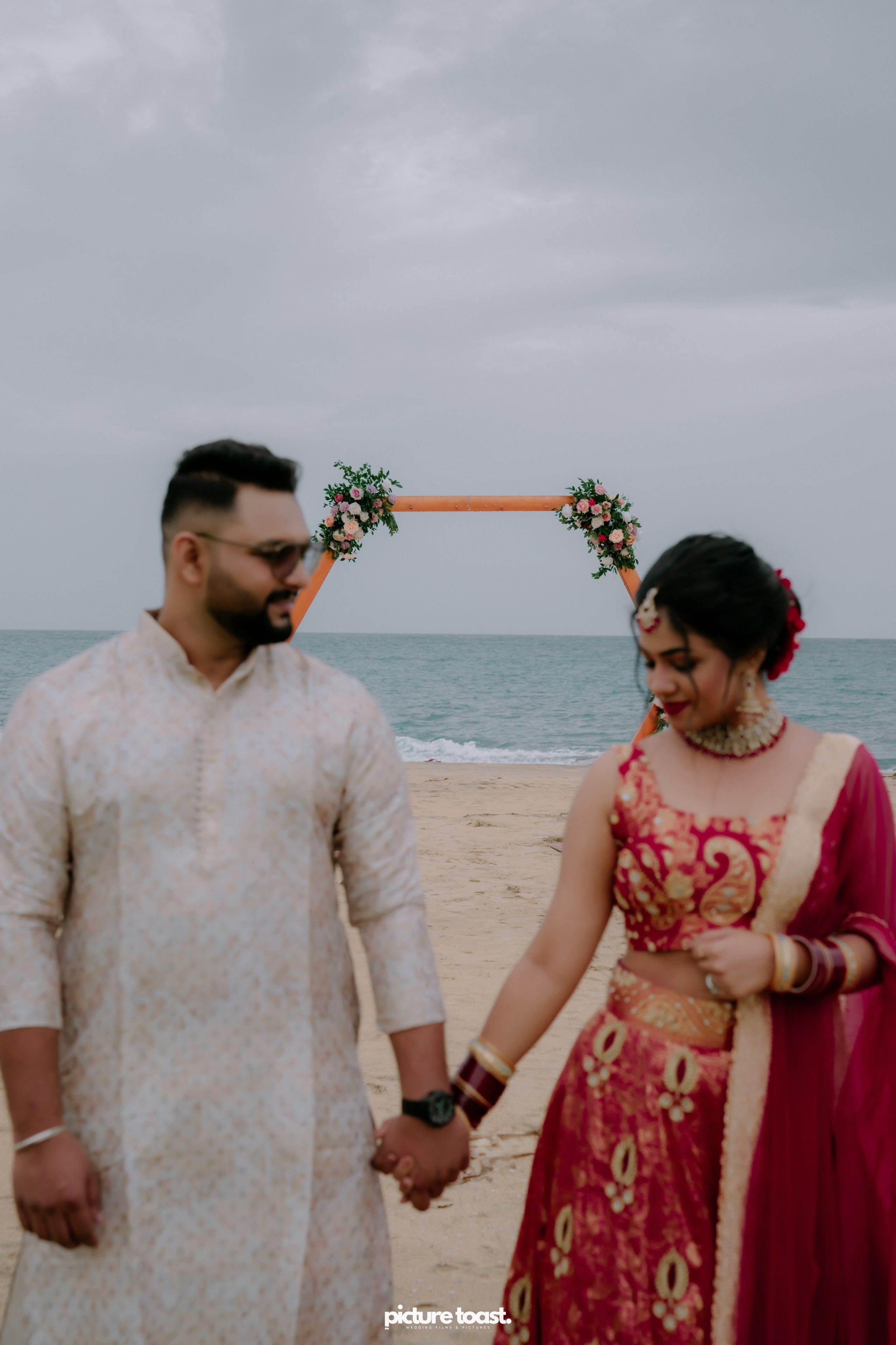 Beach Wedding! Ft. Malavika & Vishnu. Fine art Wedding Photographers in India & Canada