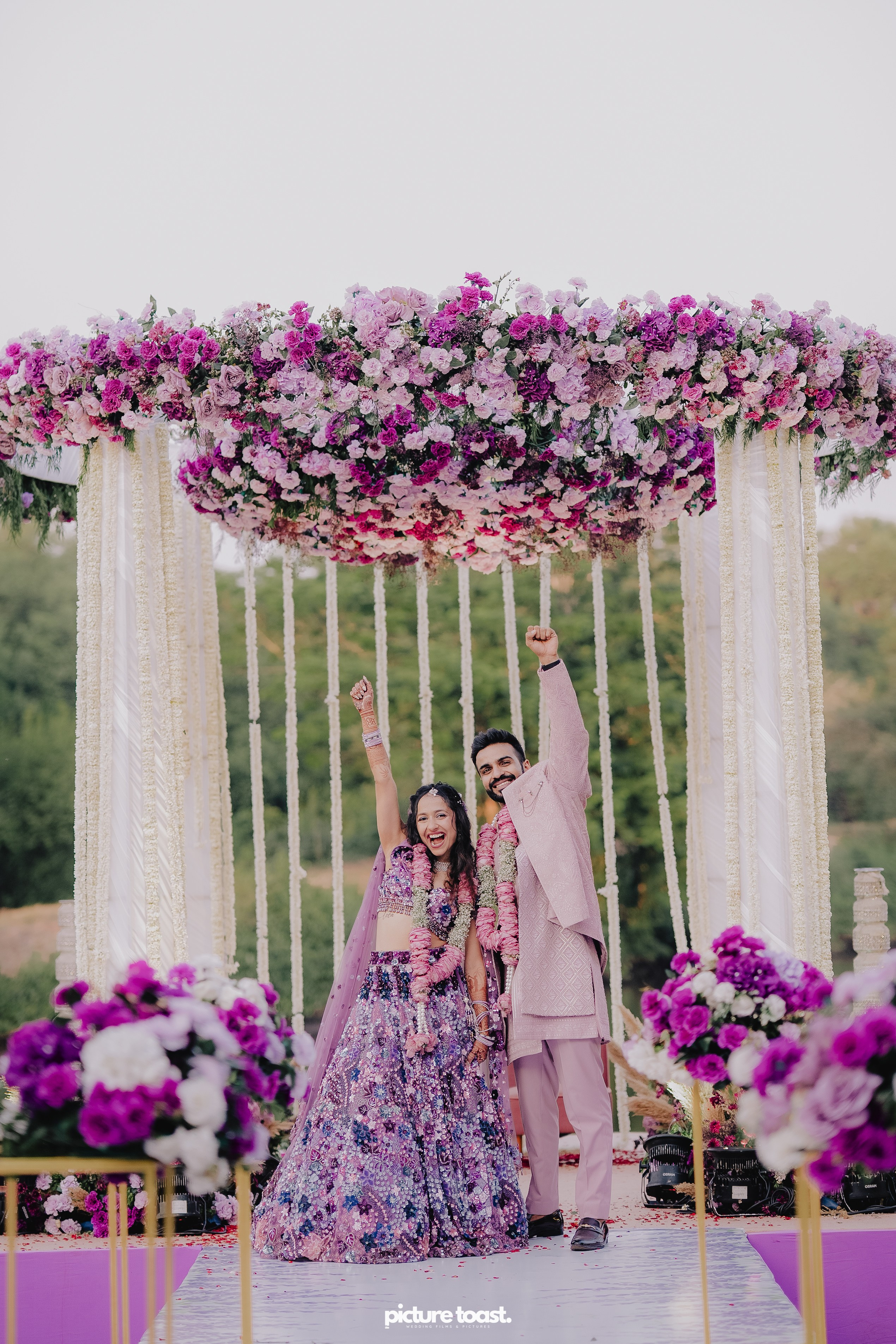 Varamala Ft. Barbie & Aneesh. Fine art Wedding Photographers in India & Canada