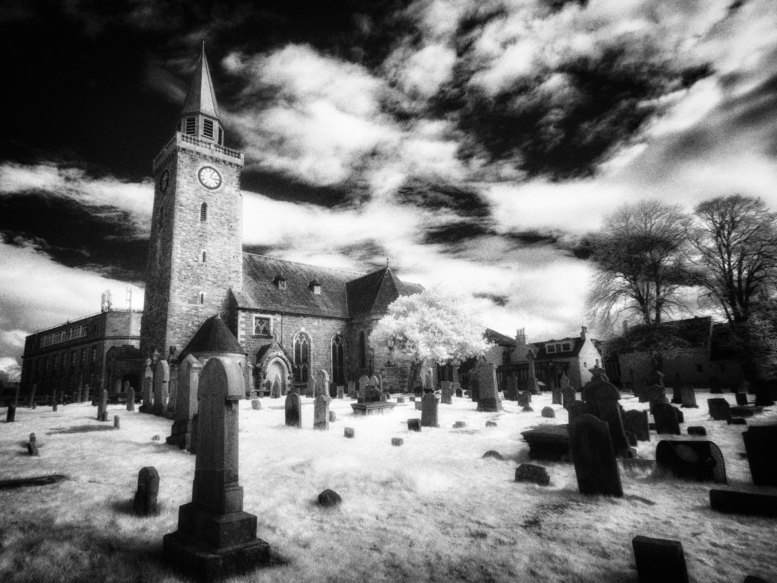Churches and Graveyards. Infrared Scotland