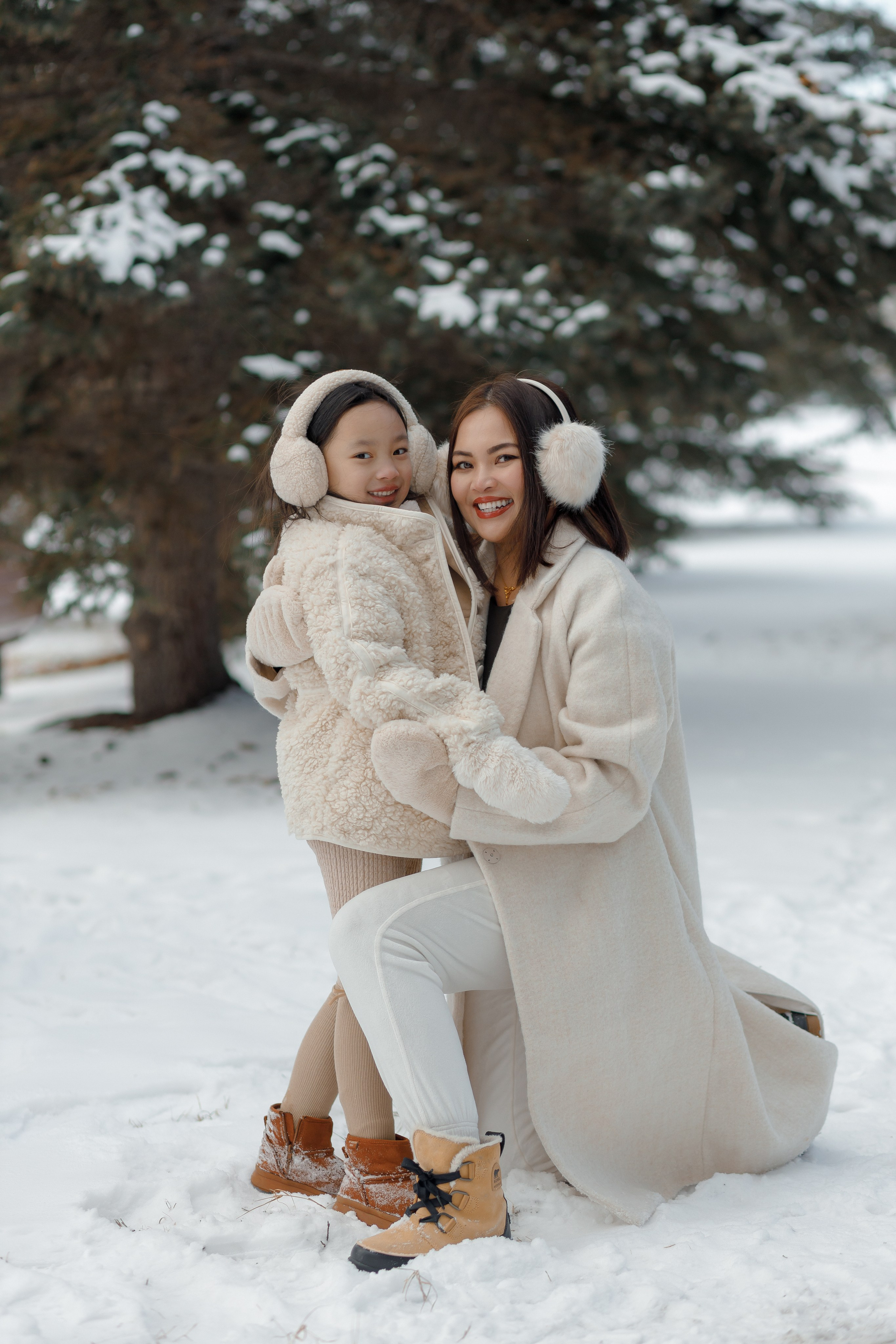 Family winter story. Home