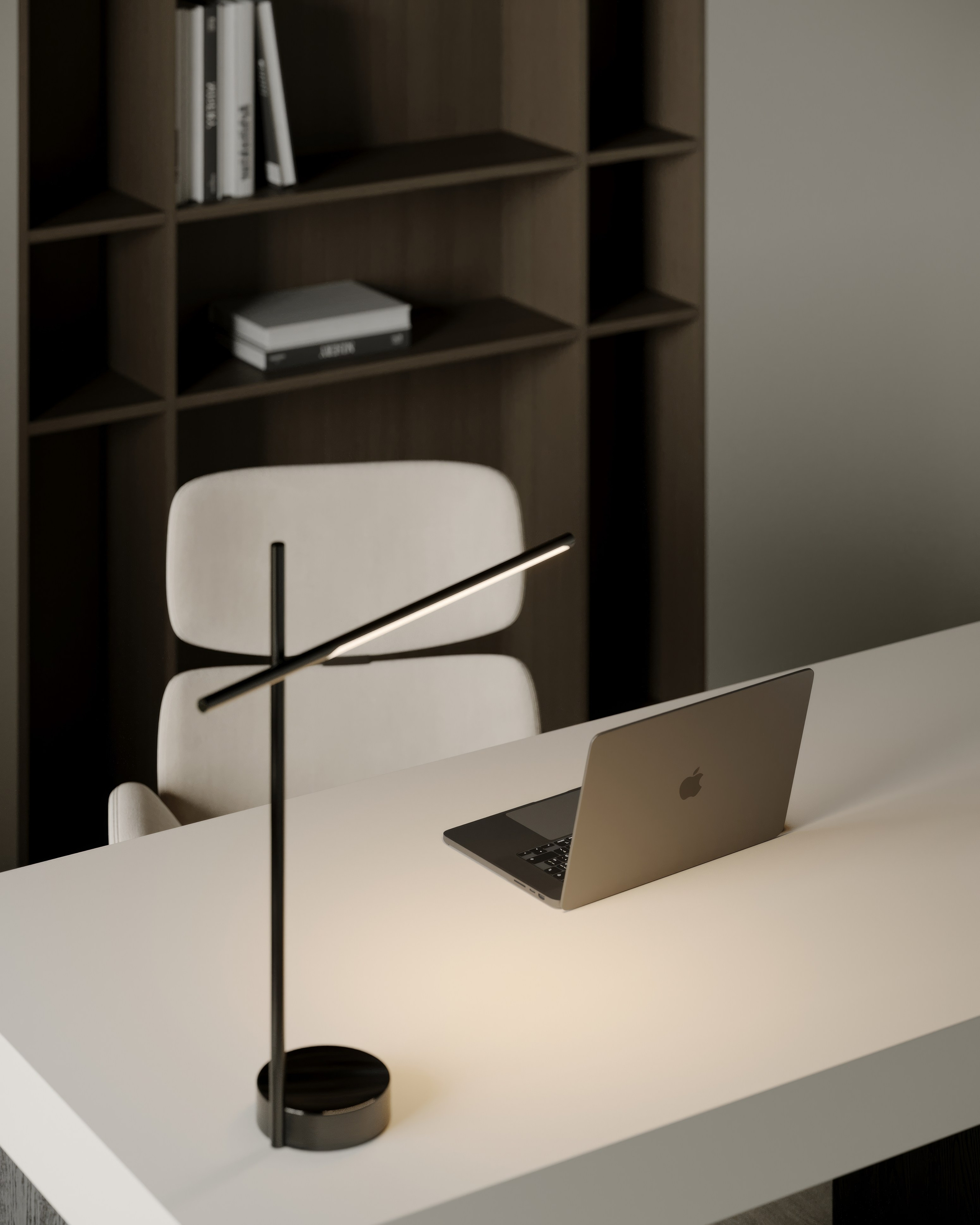 AS [Office in Grey]. Anastasia Sorochin| 3d Visualization
