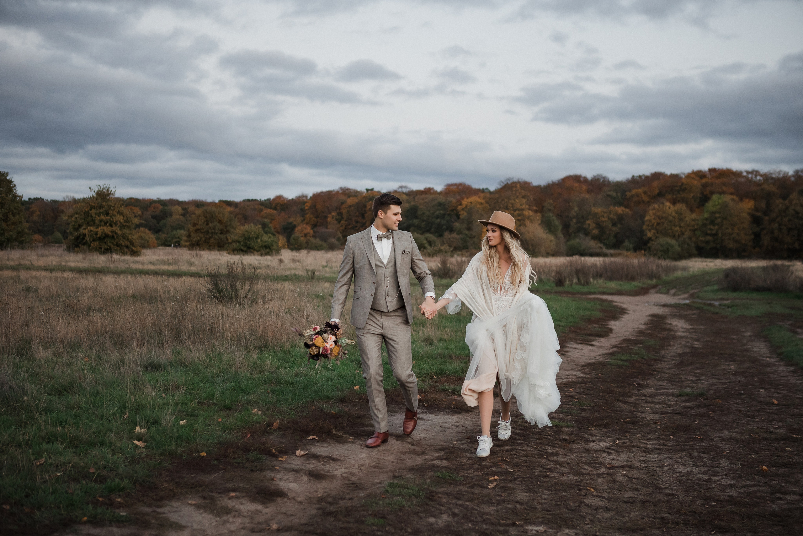 Осенняя свадьба на природе. Фотограф из Ганновера Анна Хорст
