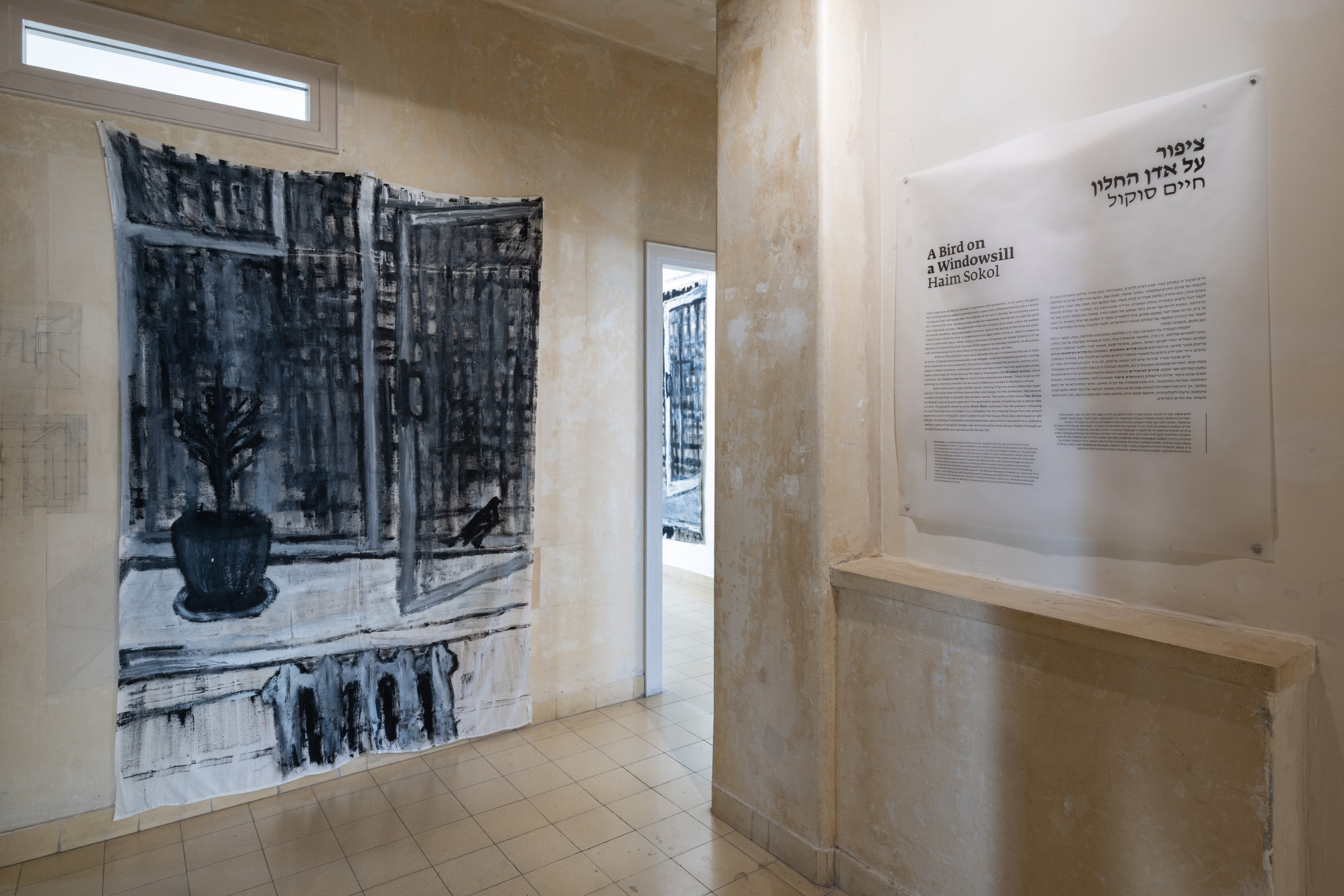 Bird on the windowsill, 2024. Haim Sokol’s artists website