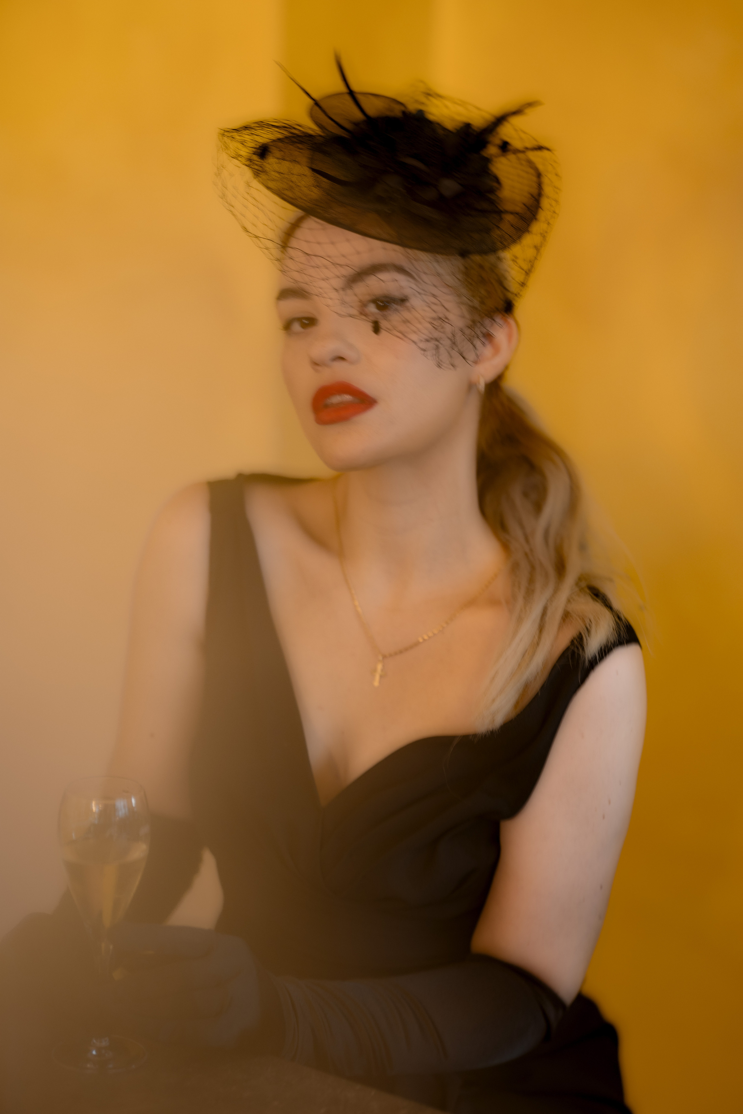 Stilisiertes Portrait eine Frau inspiriert von Degas 