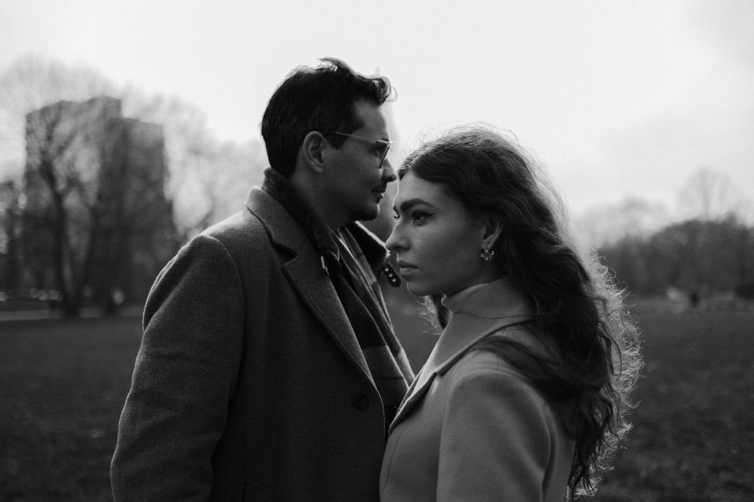 Love Story in Leipzig Park. Emotional&Cinematic Couple Photoshoot by Kristina Kozheltsova. Kristina Kozheltsova- Soulful Portrait&Lifestyle&Love Story Photographer in Leipzig, Germany