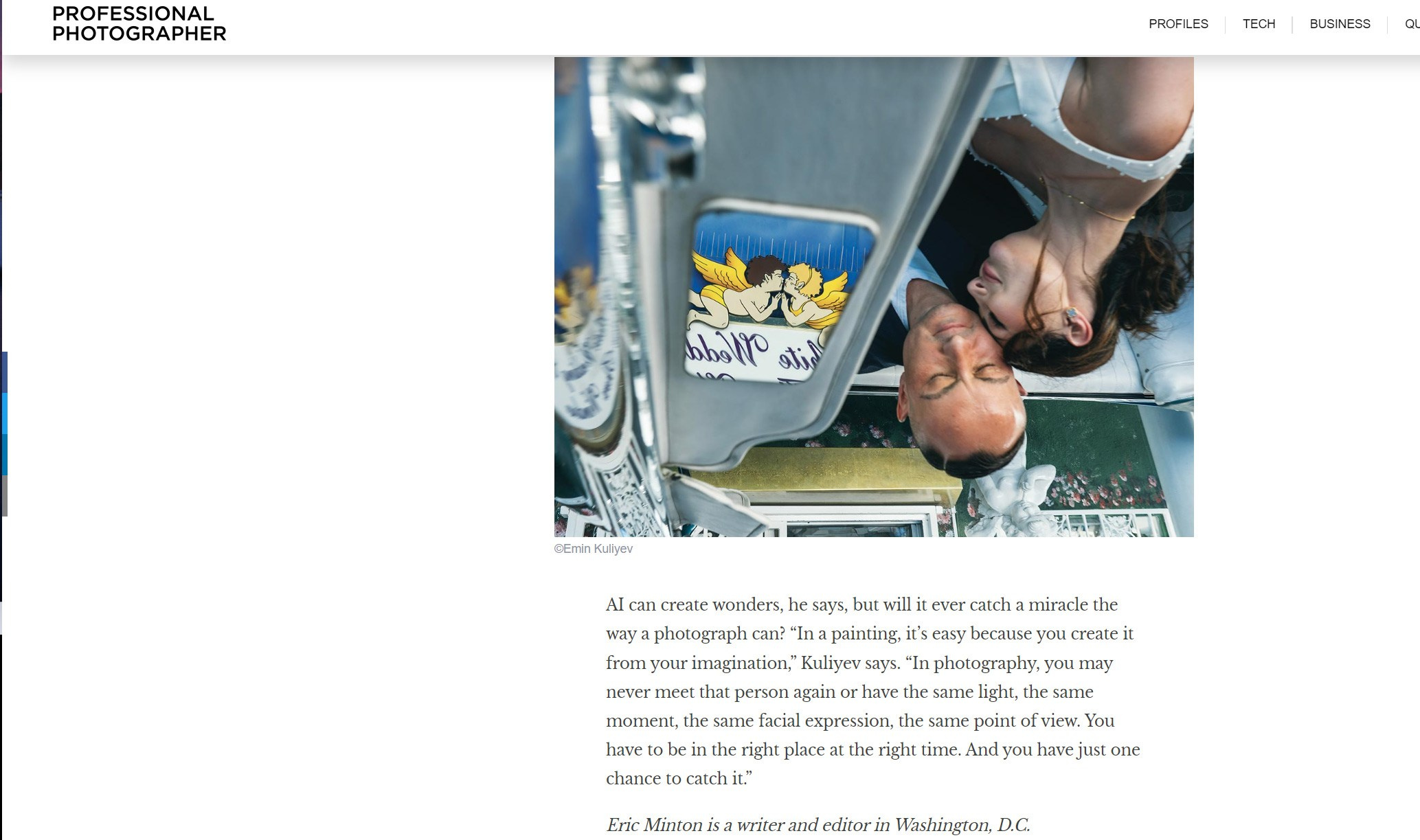 Two short articles about me in the latest issue of  (PPA) magazine. Emin Kuliyev — Award-Winning Wedding Photojournalist NYC & USA | Best Wedding Photographer Known for Candid, Timeless Moments