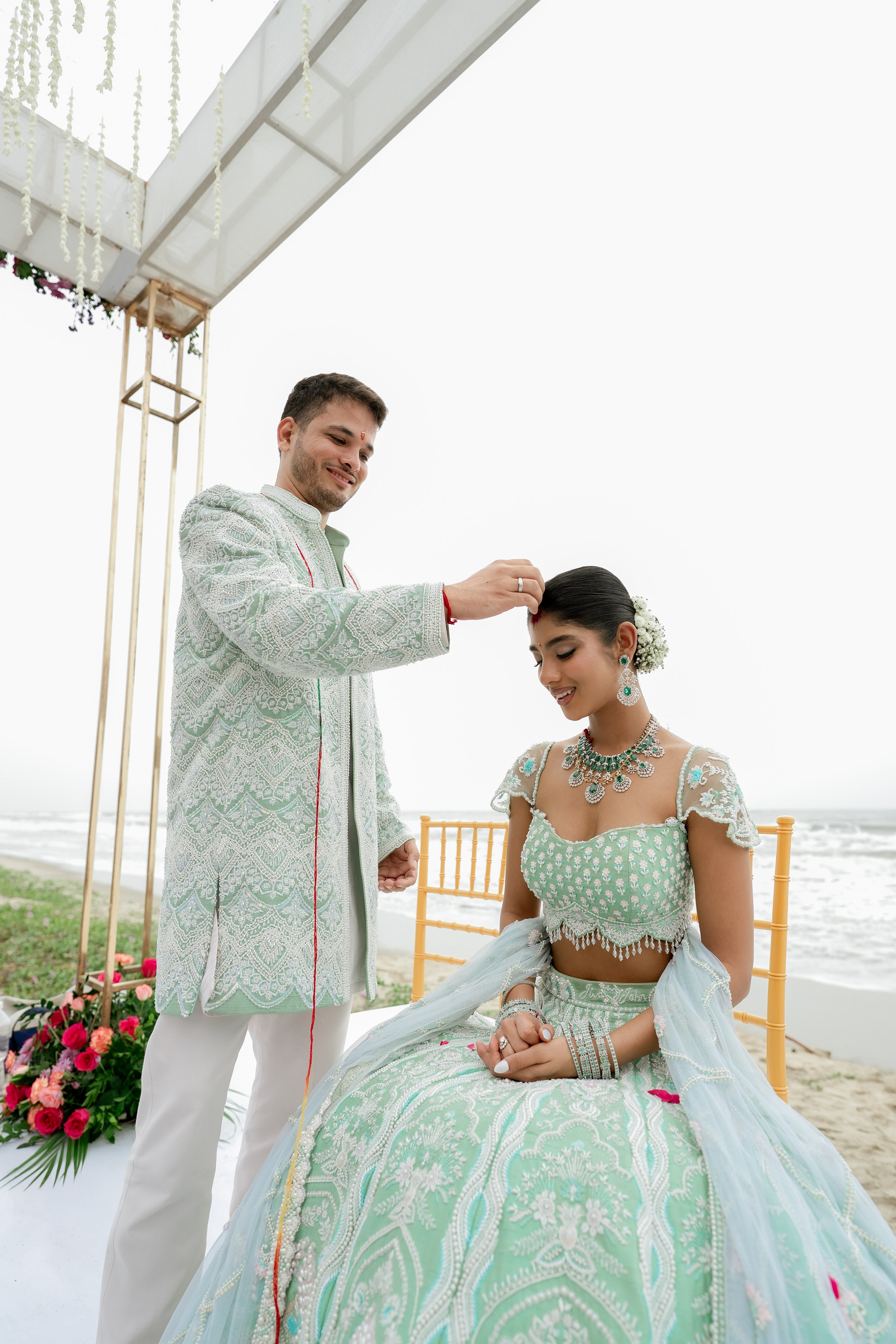 Beach Shaadi! Ft. Aishwarya & Milan. Fine art Wedding Photographers in India & Canada