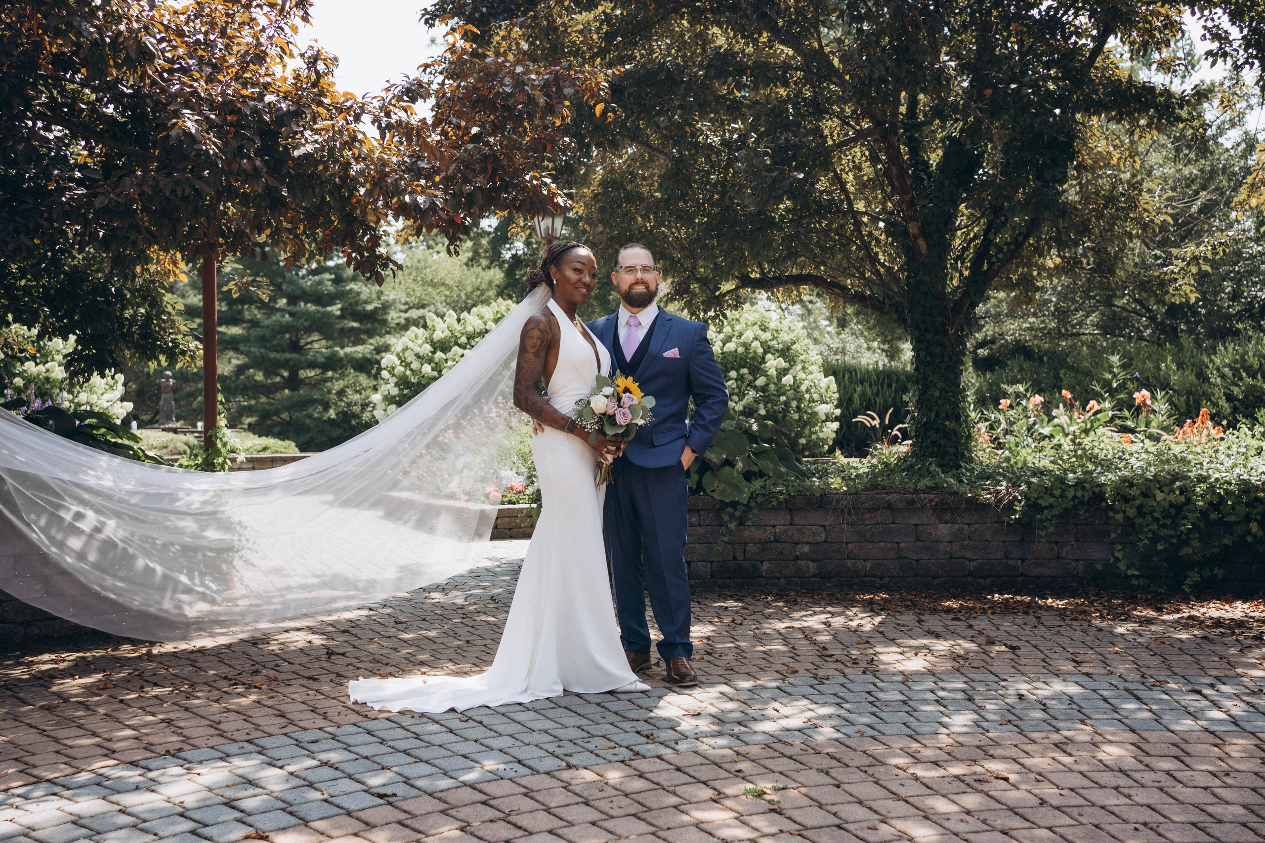 Golden hour wedding photography with romantic couple embrace