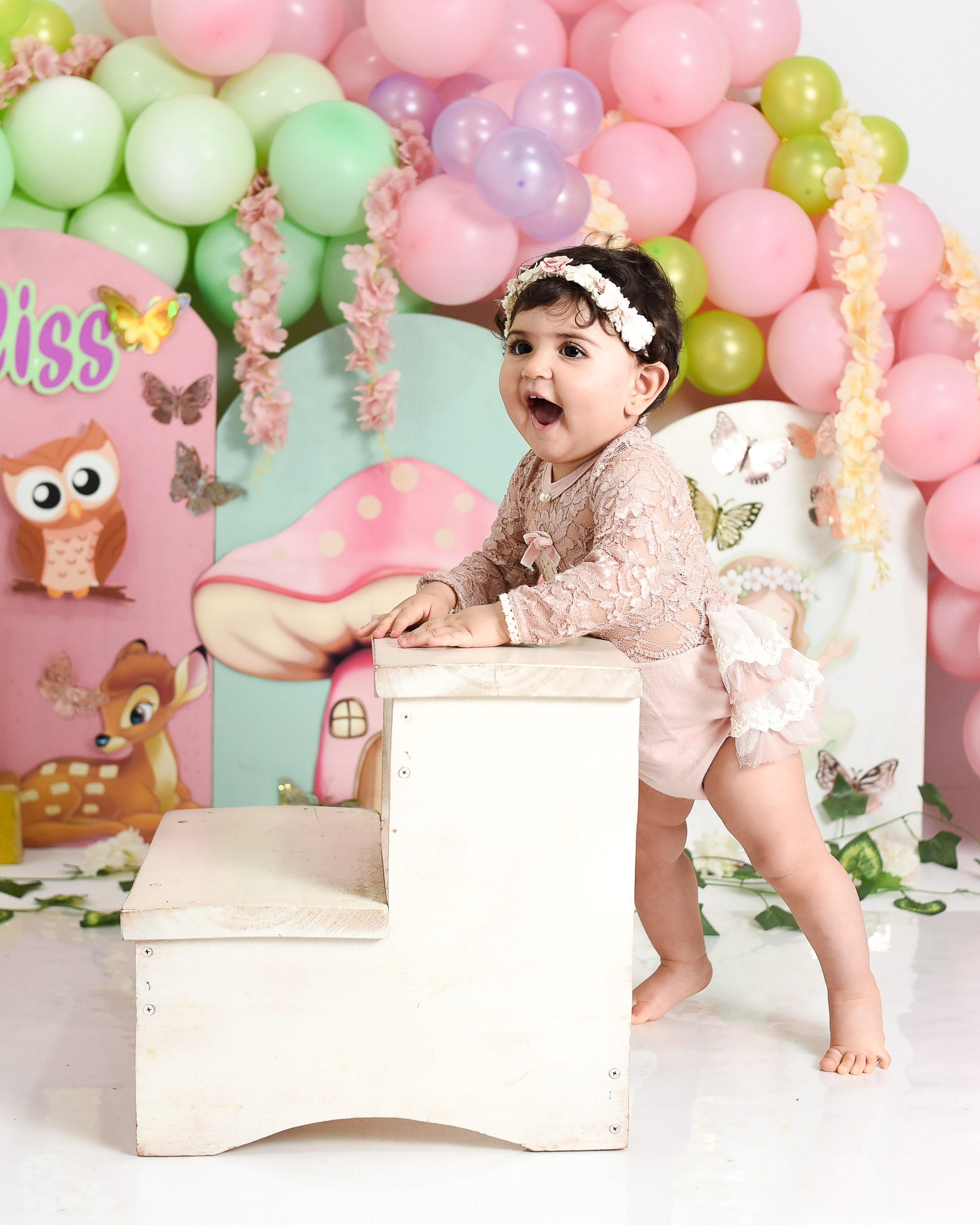 Sesión 1er año de Aliss. Temática: Bosque encantado. Fotografo de casamiento en misiones y fotógrafo de familia  Posadas