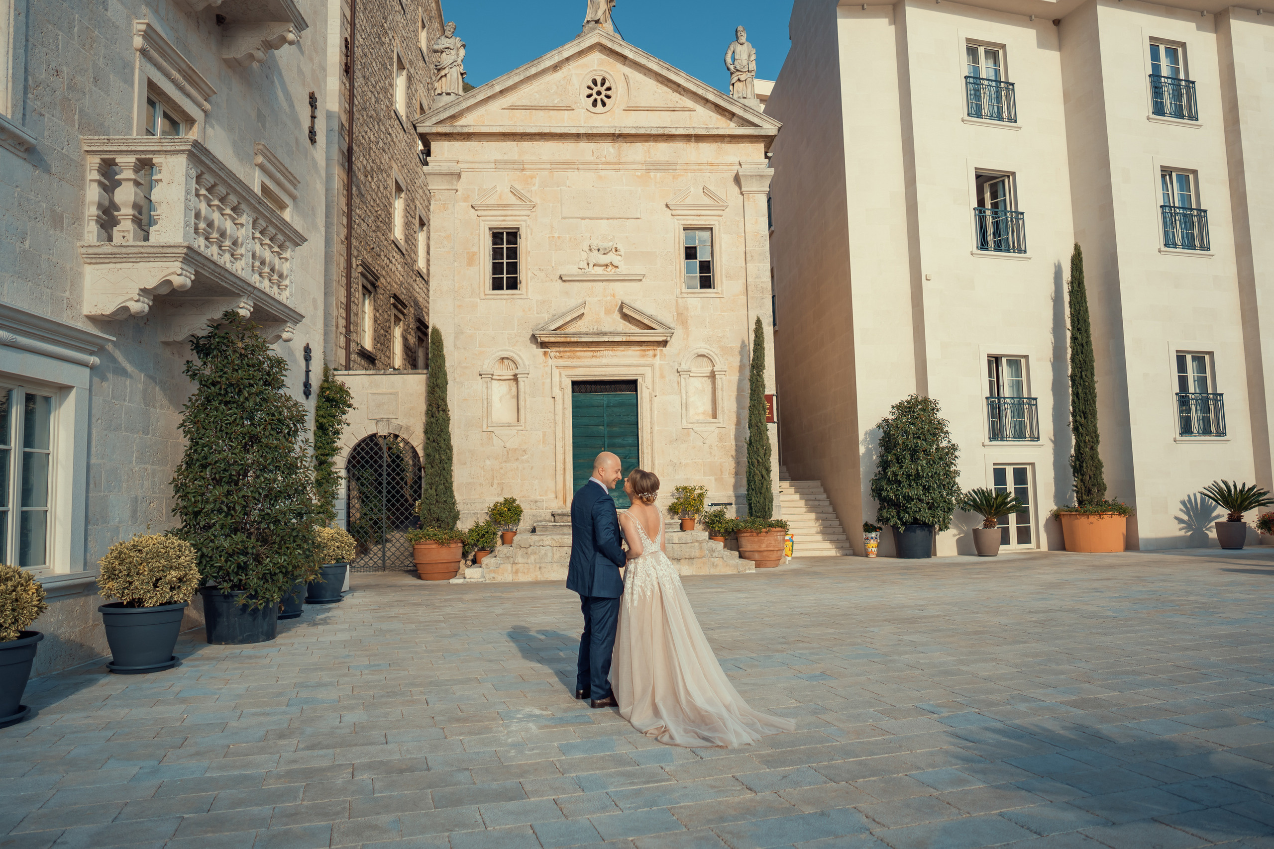 Bruiloft fotoshoot in Montenegro Perast van Dima en Kate