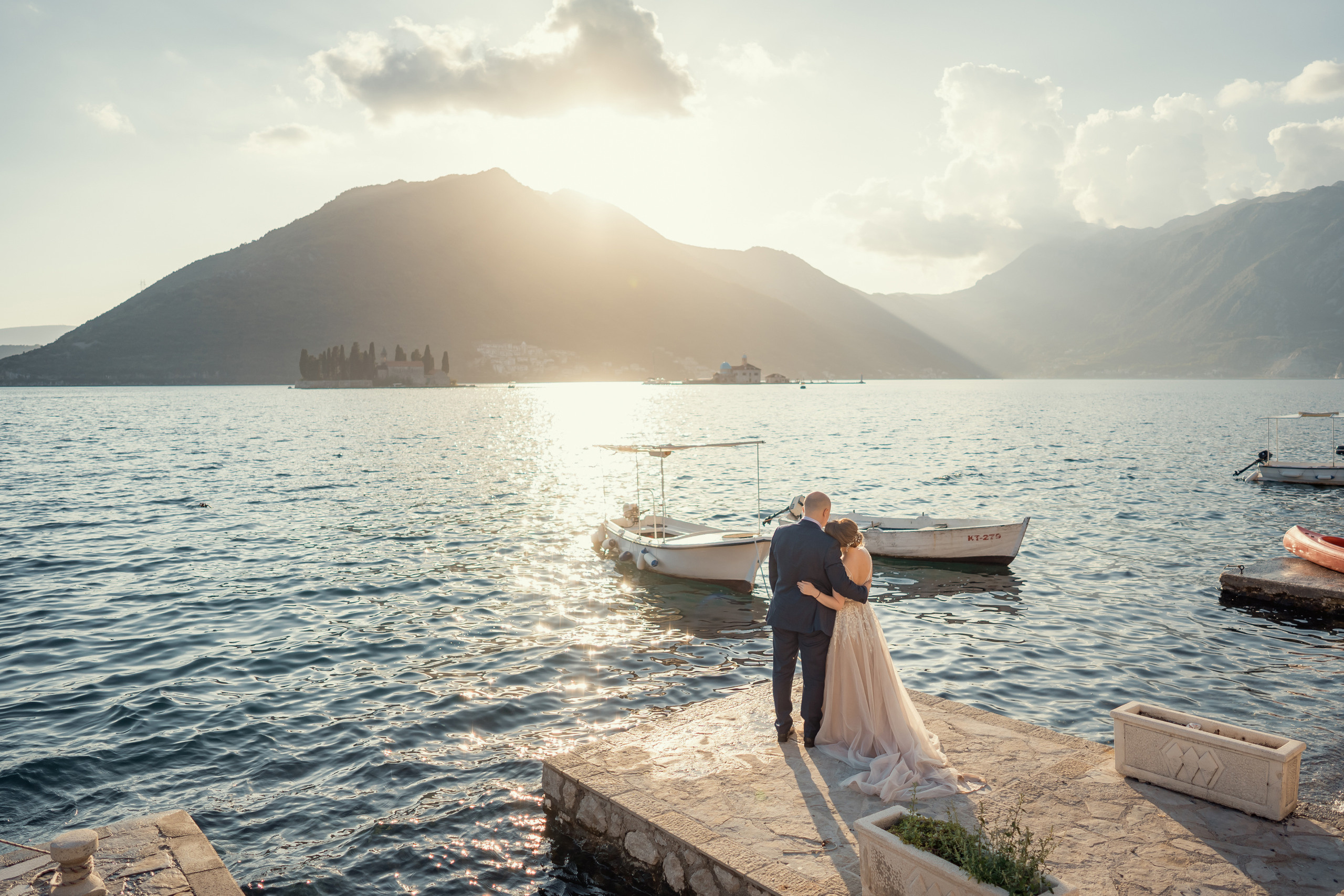 Bruiloft fotoshoot in Montenegro Perast van Dima en Kate