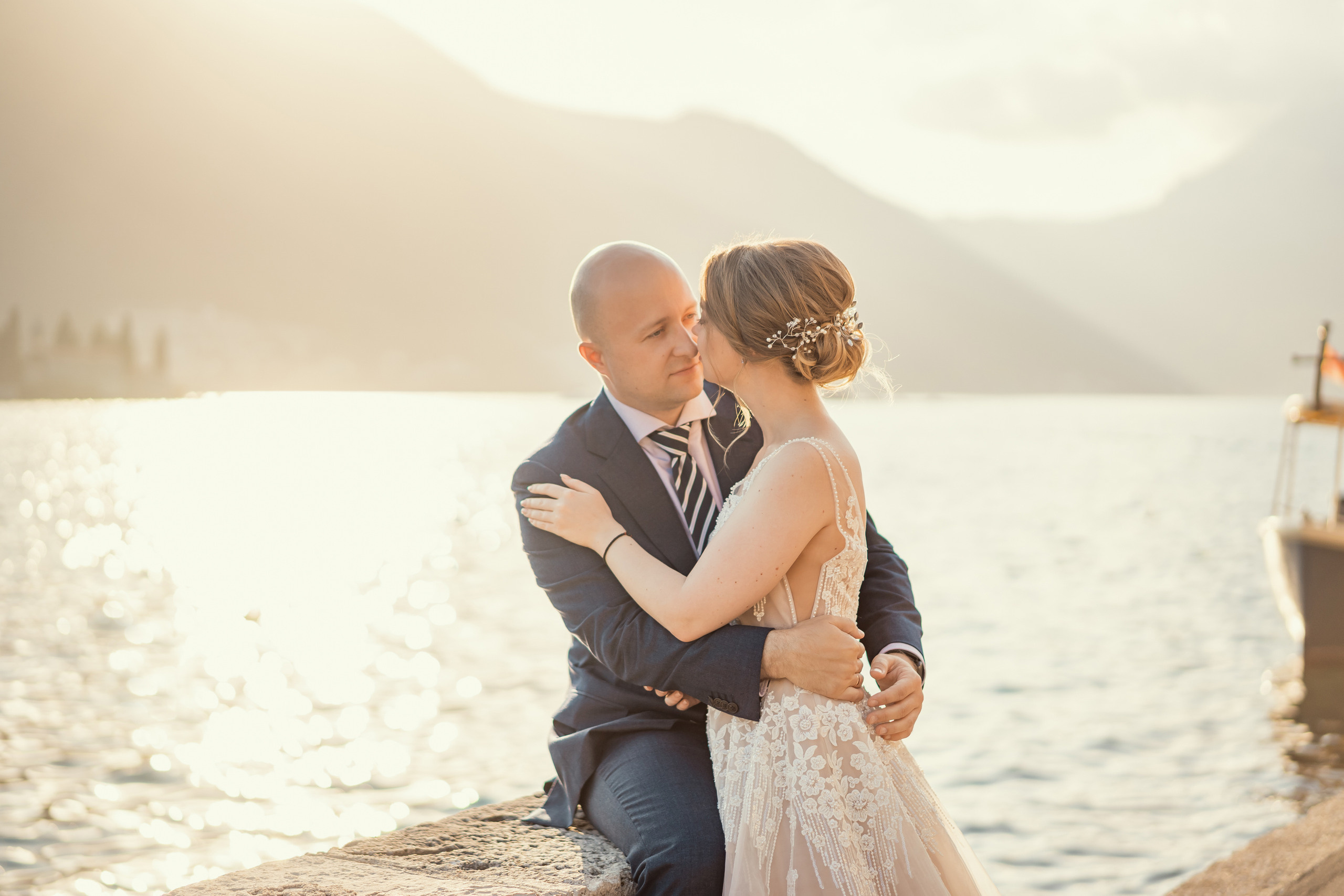 Bruiloft fotoshoot in Montenegro Perast van Dima en Kate