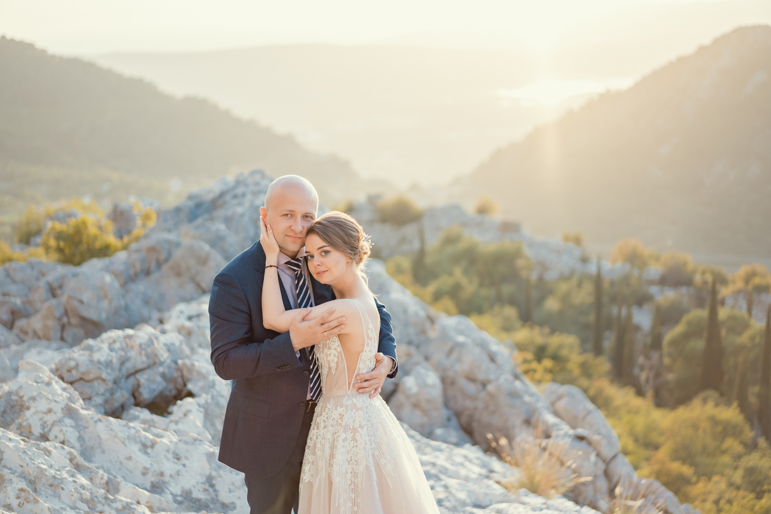 Bruiloft fotoshoot in Montenegro Perast van Dima en Kate
