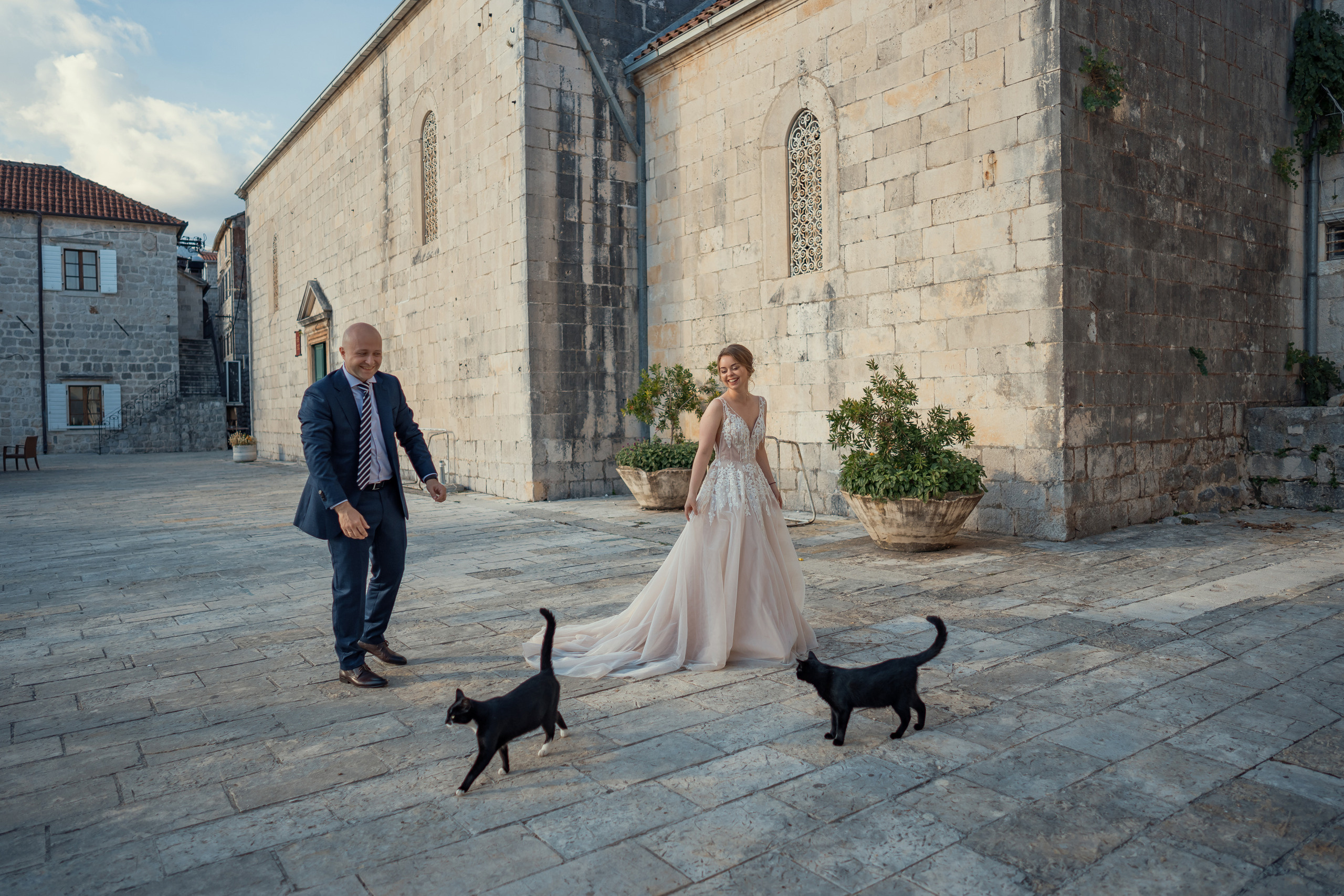 Bruiloft fotoshoot in Montenegro Perast van Dima en Kate