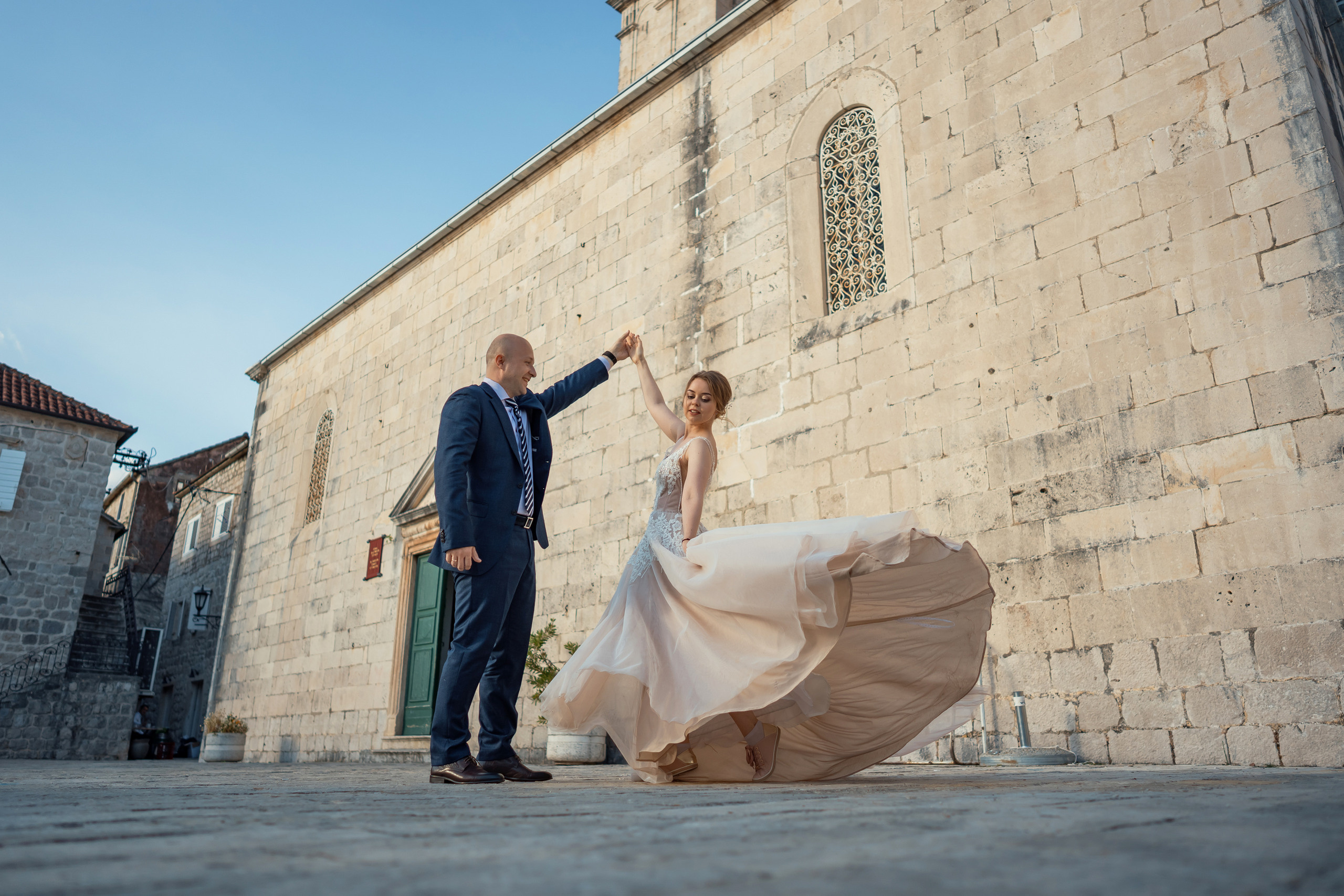 Bruiloft fotoshoot in Montenegro Perast van Dima en Kate