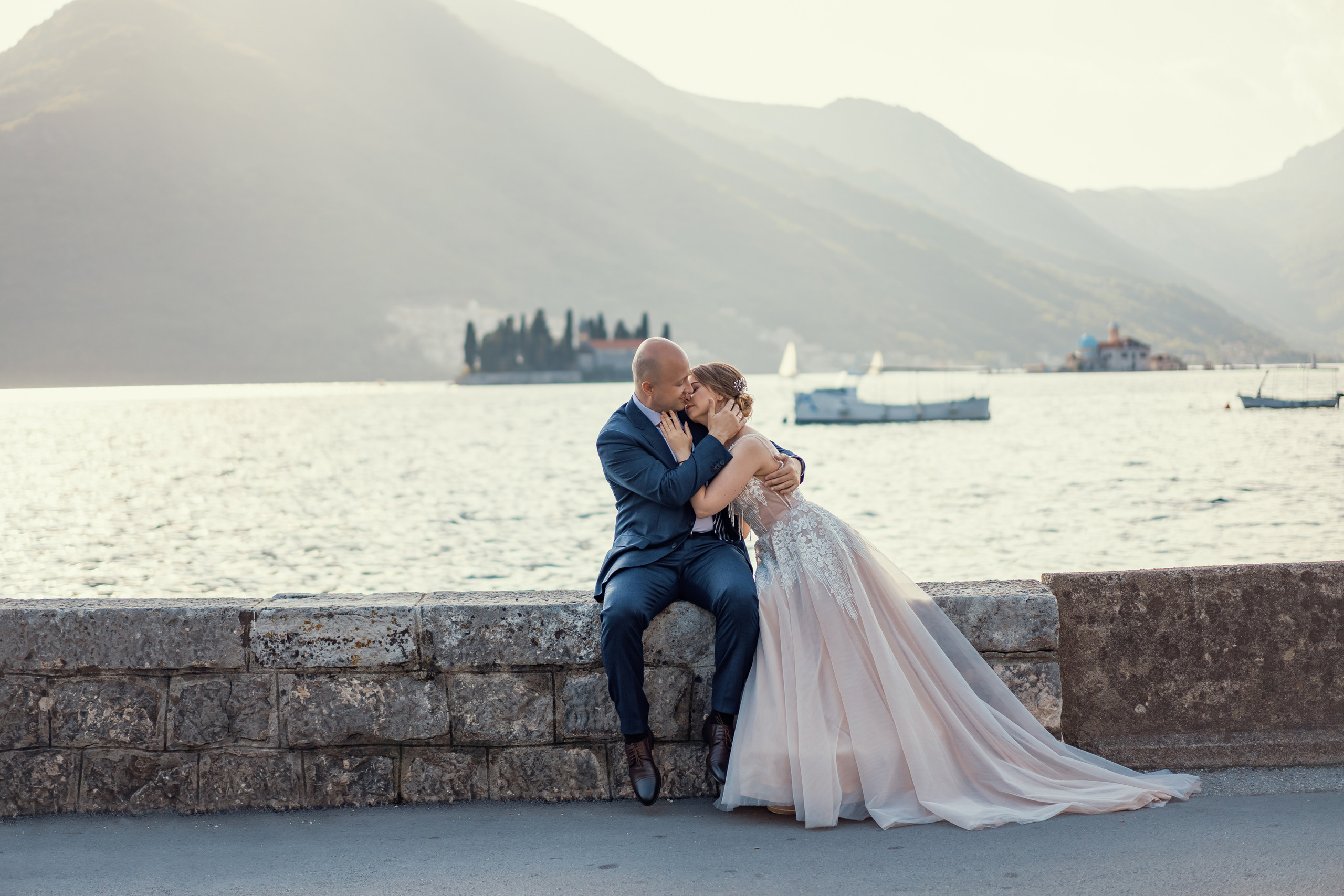Bruiloft fotoshoot in Montenegro Perast van Dima en Kate