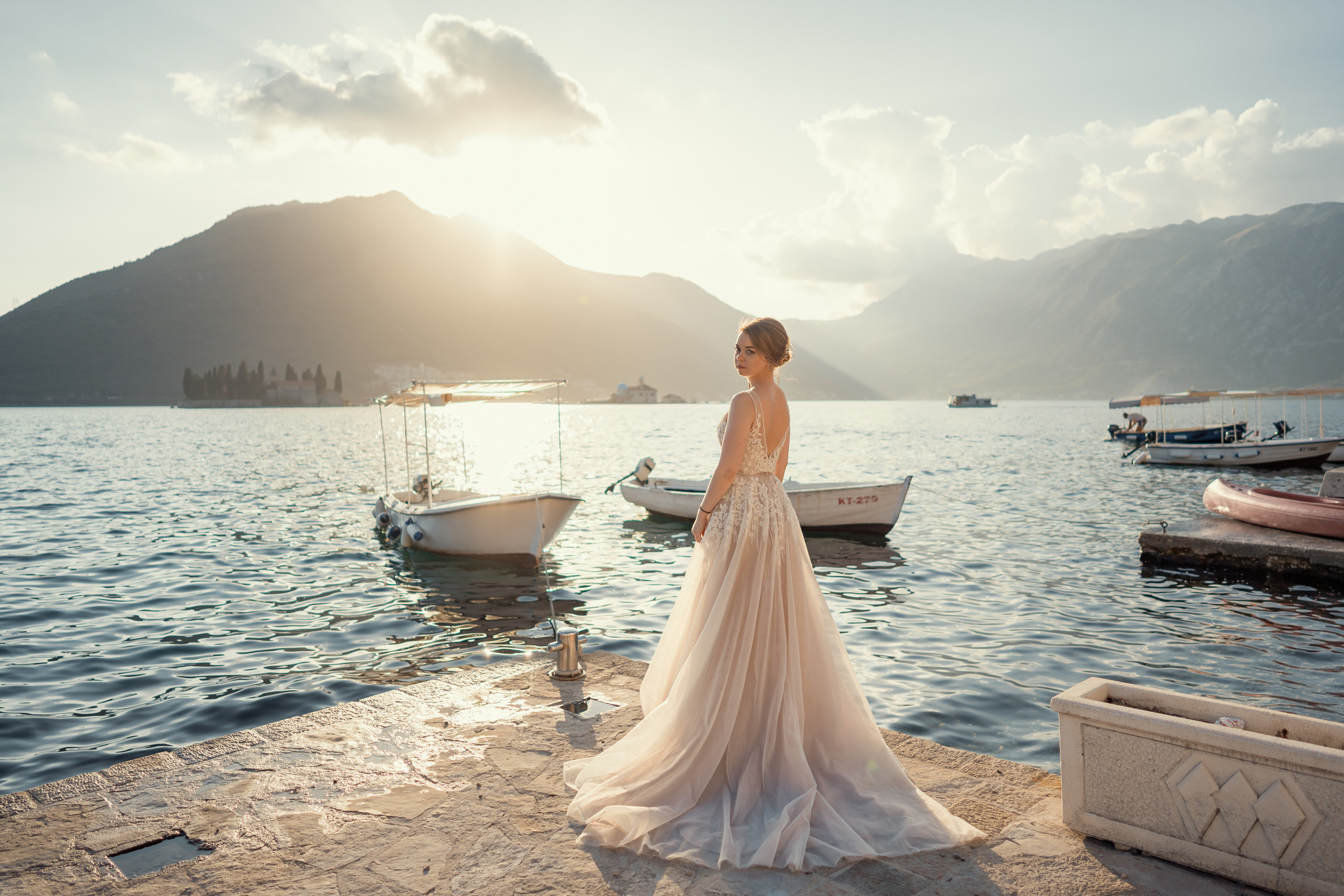Bruiloft fotoshoot in Montenegro Perast van Dima en Kate