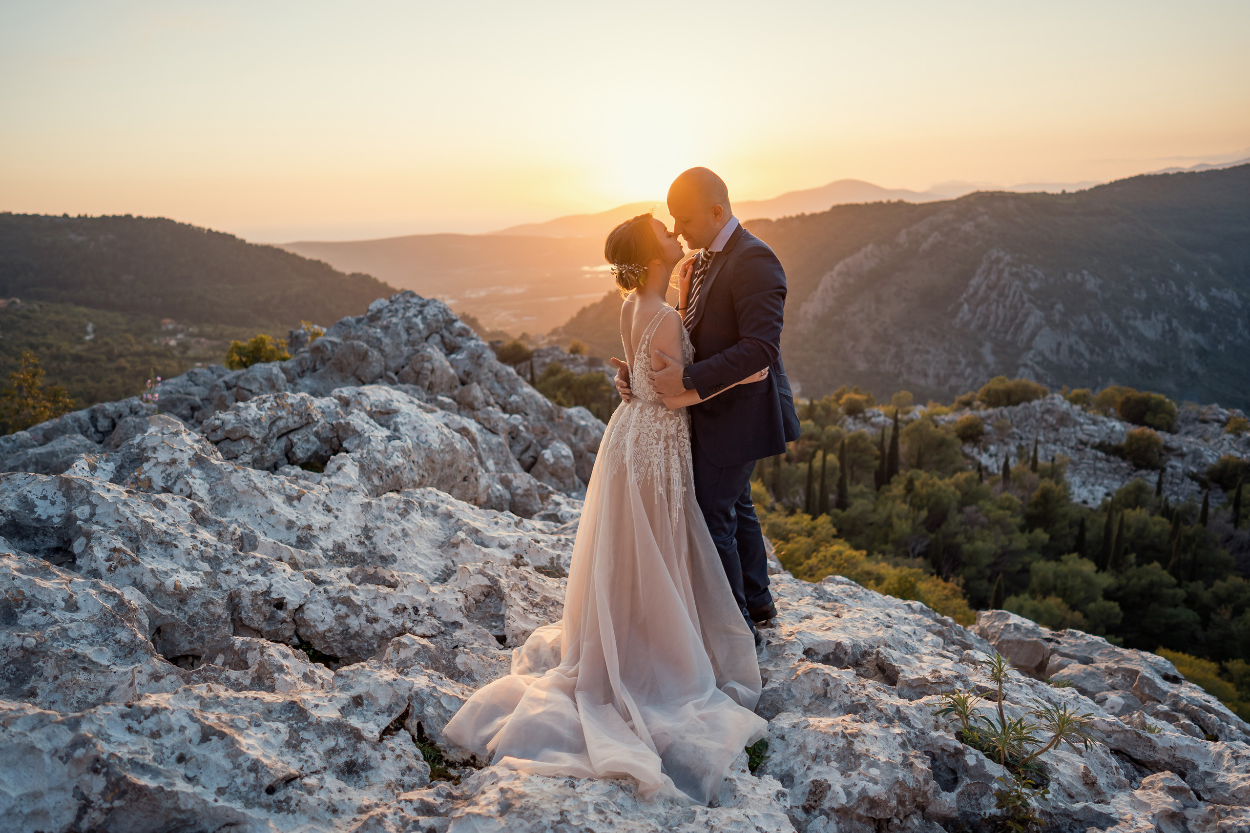 Bruiloft fotoshoot in Montenegro Perast van Dima en Kate