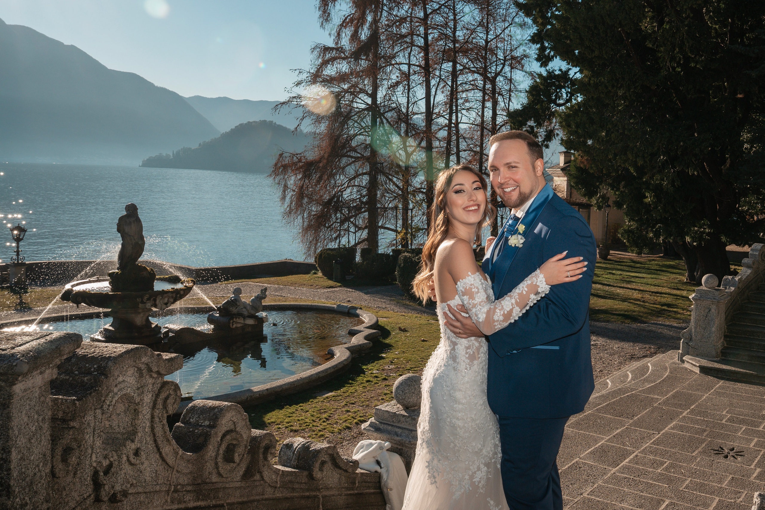 Olivelli Park Elopement on Lake Como. Fotografo matrimonio Lago di Como Ferrari Media Production
