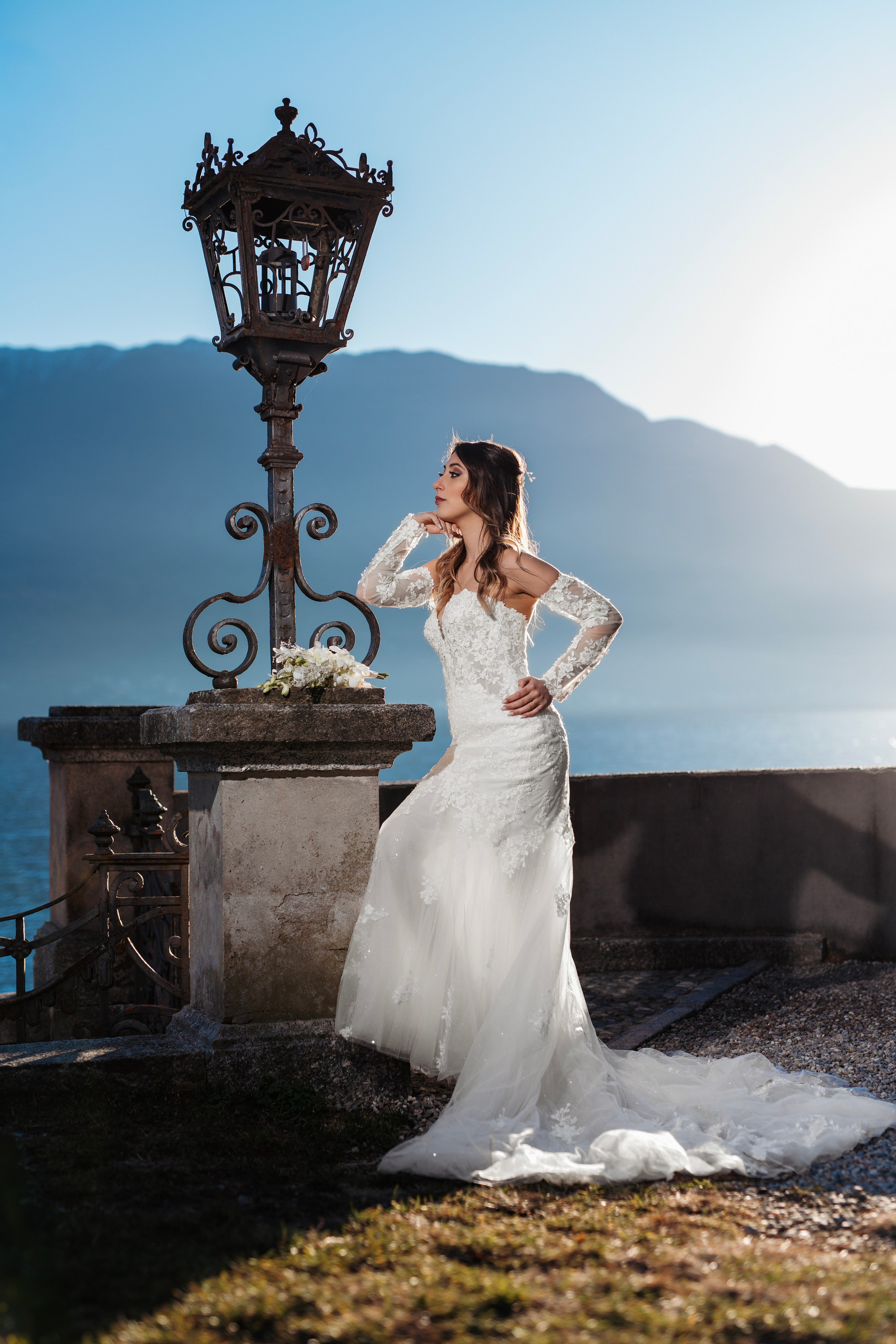 Olivelli Park Elopement on Lake Como. Fotografo matrimonio Lago di Como Ferrari Media Production