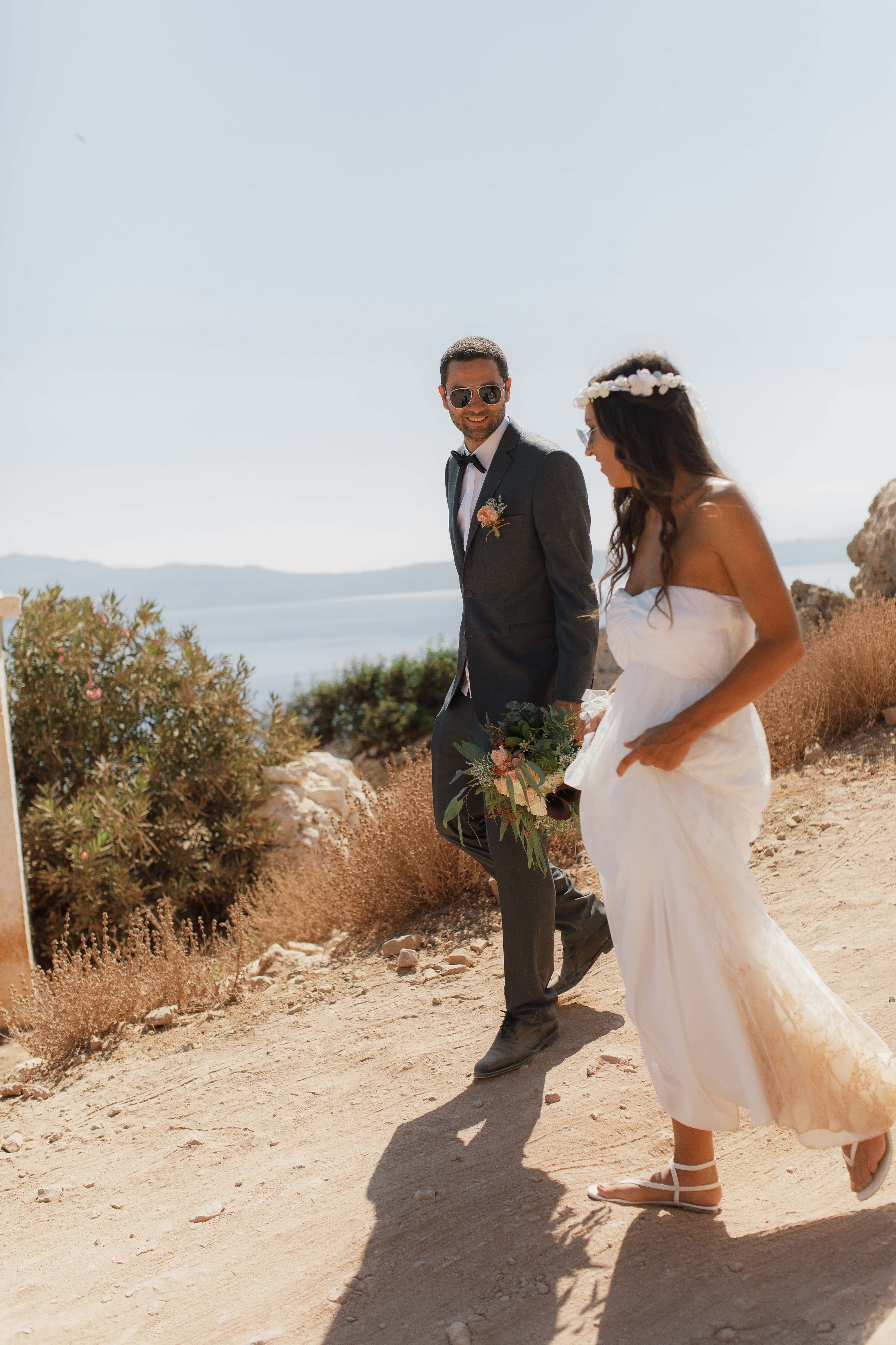Marino & Steffi, Crete. Denny Savon — Photographer in Santorini | Weddings, Love Stories & Flying Dress