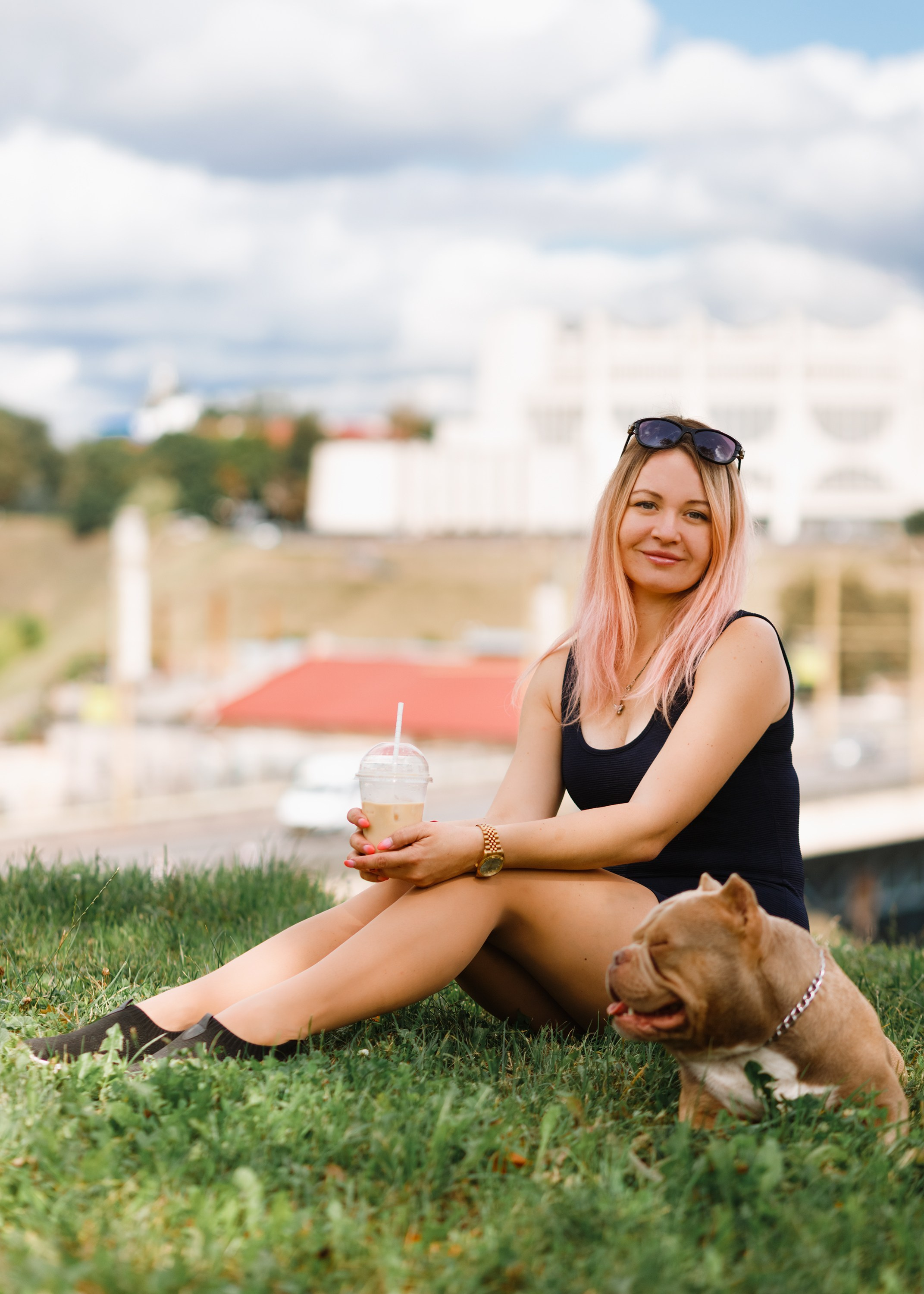 Alesya & her bullies. Kaja | fotograf we Wrocławiu | ludzie i psy