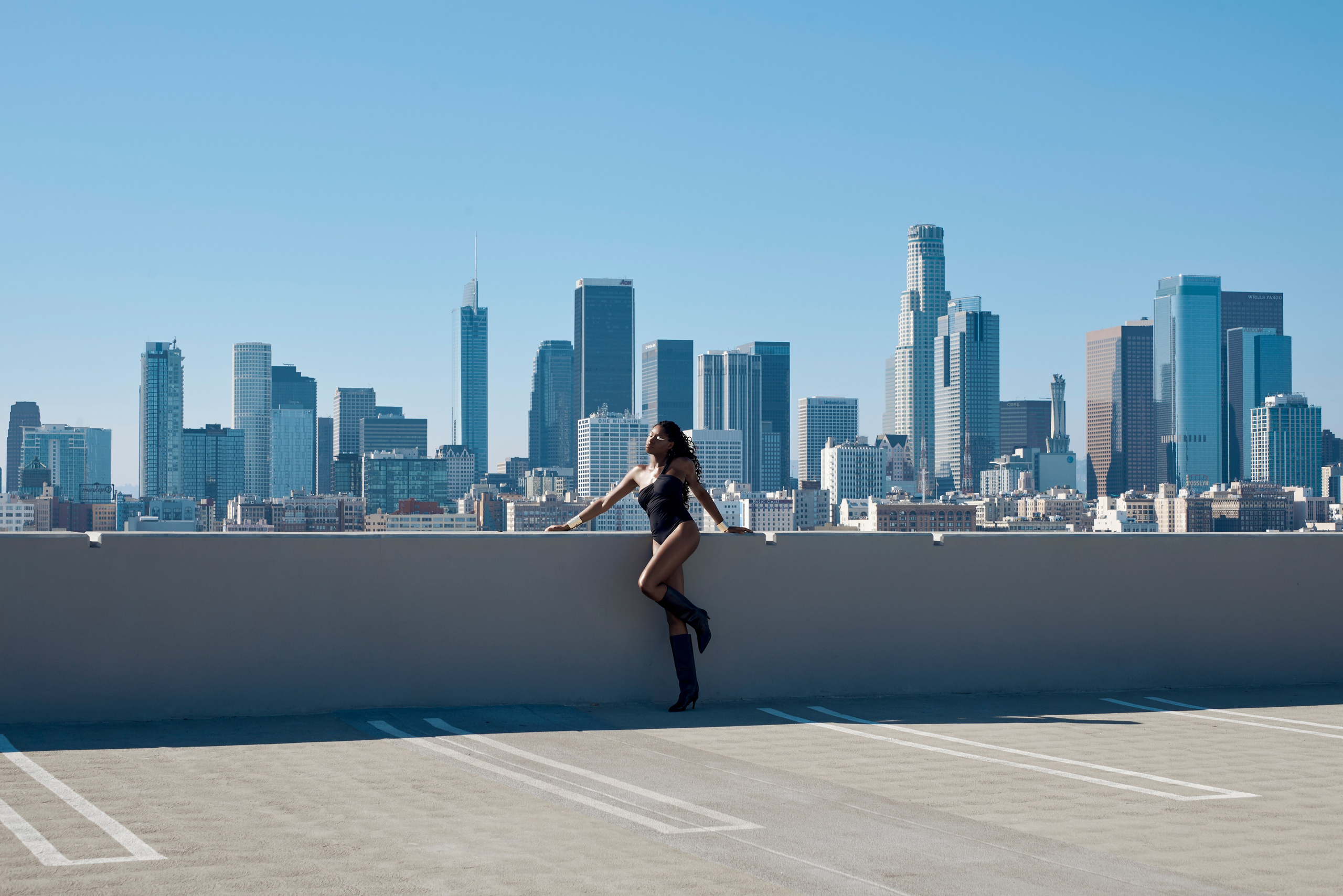 Fashion photoshoot in Downtown Los Angeles. Portrait photographer Natalia Isavtseva Los Angeles LA