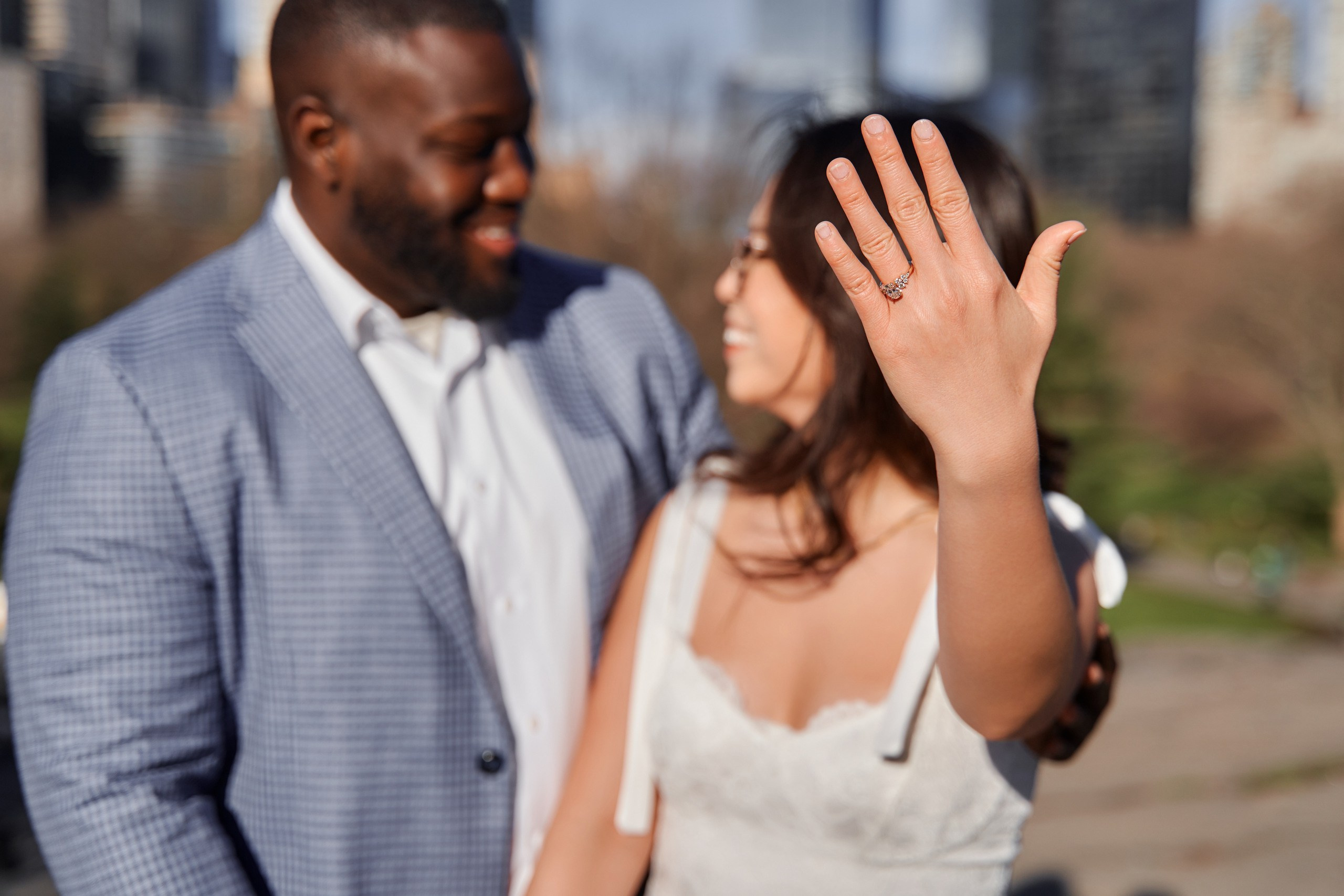 Engagement photo shoot NYC. Professional Wedding and event photographer USA New York