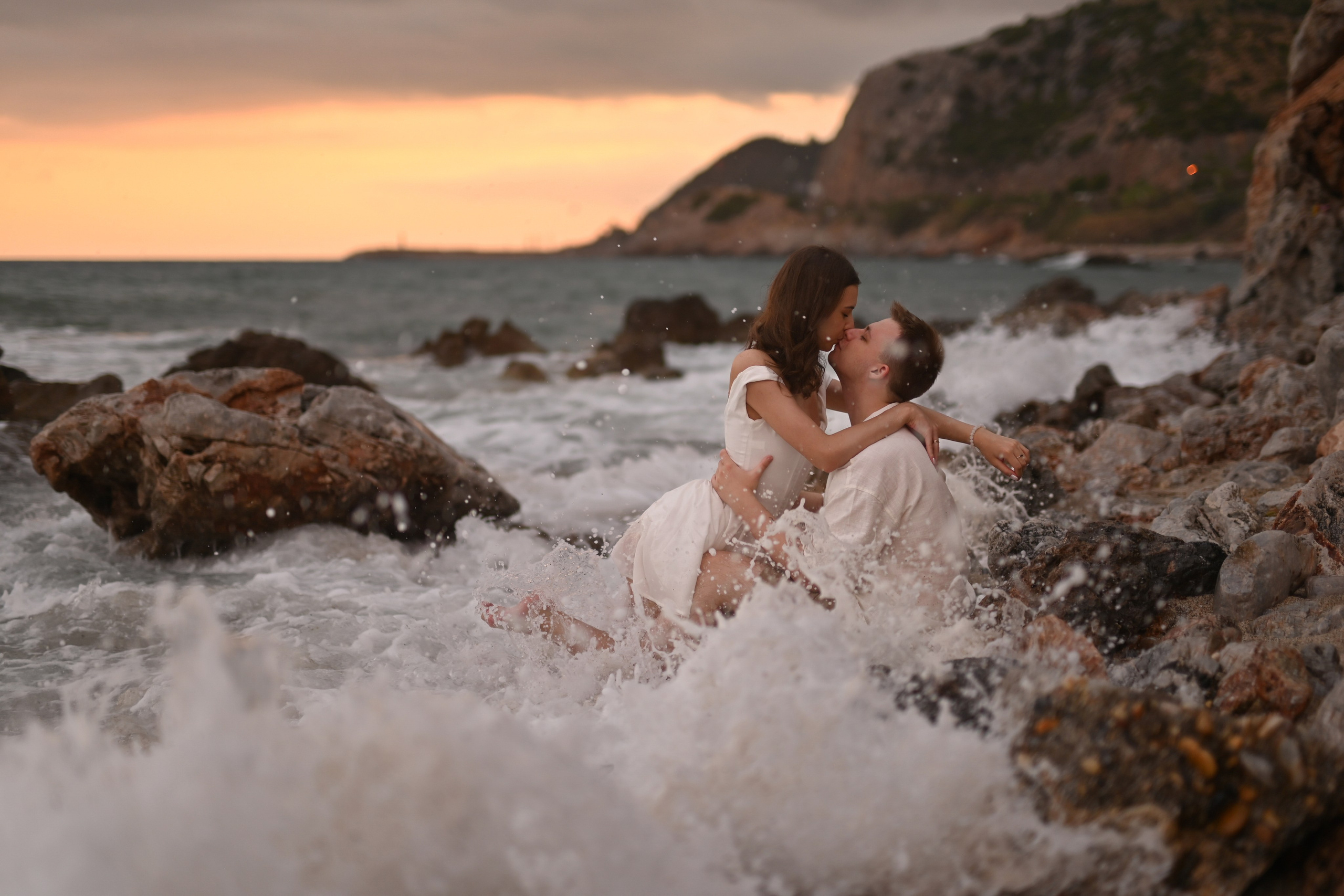 Love story на пляже Клеопатра. Фотограф в Алании (Аланье), Сиде, Манавгате. Турция