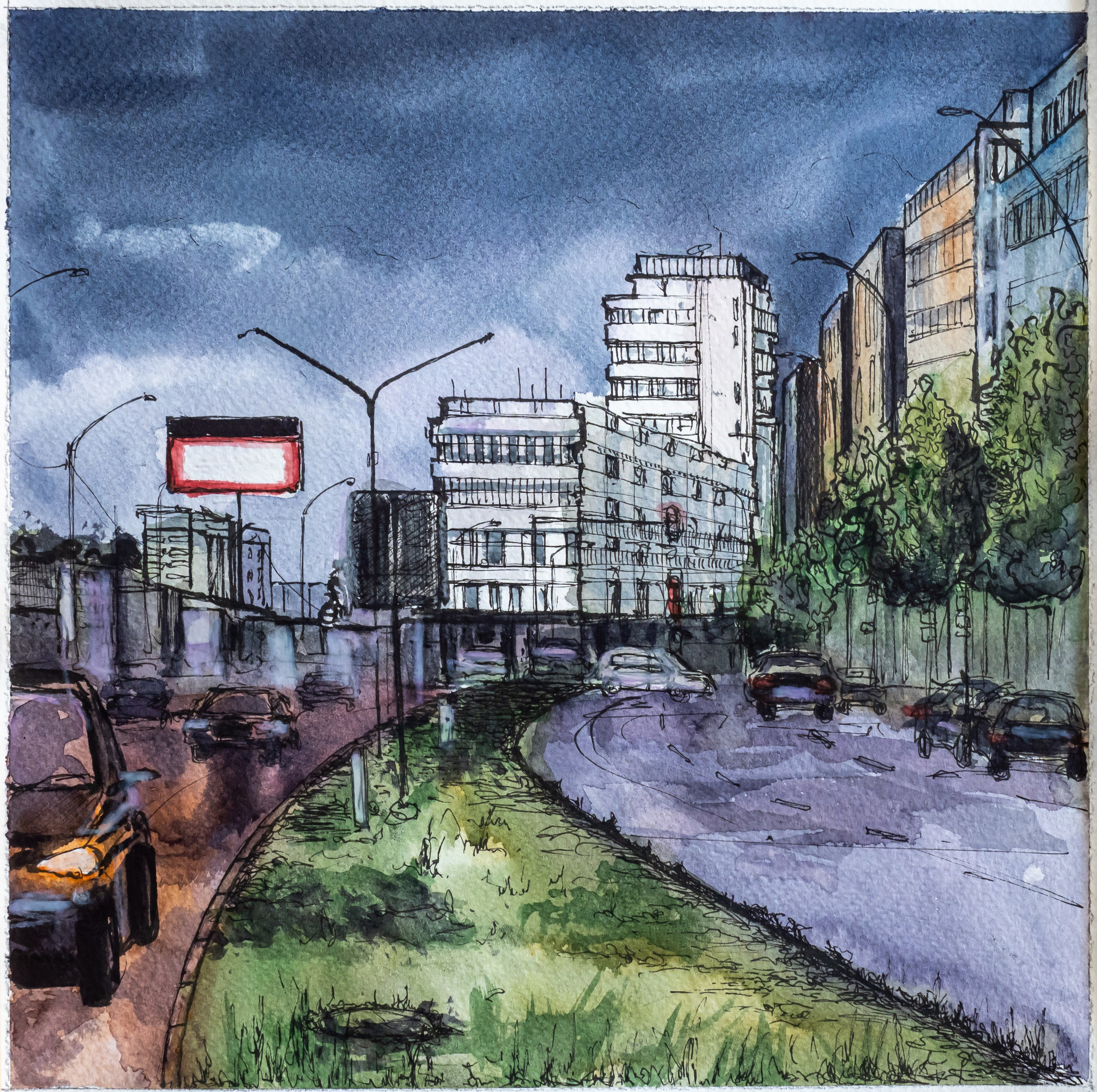 Urban views. Angelina Sorokopud. Artist in Strasbourg