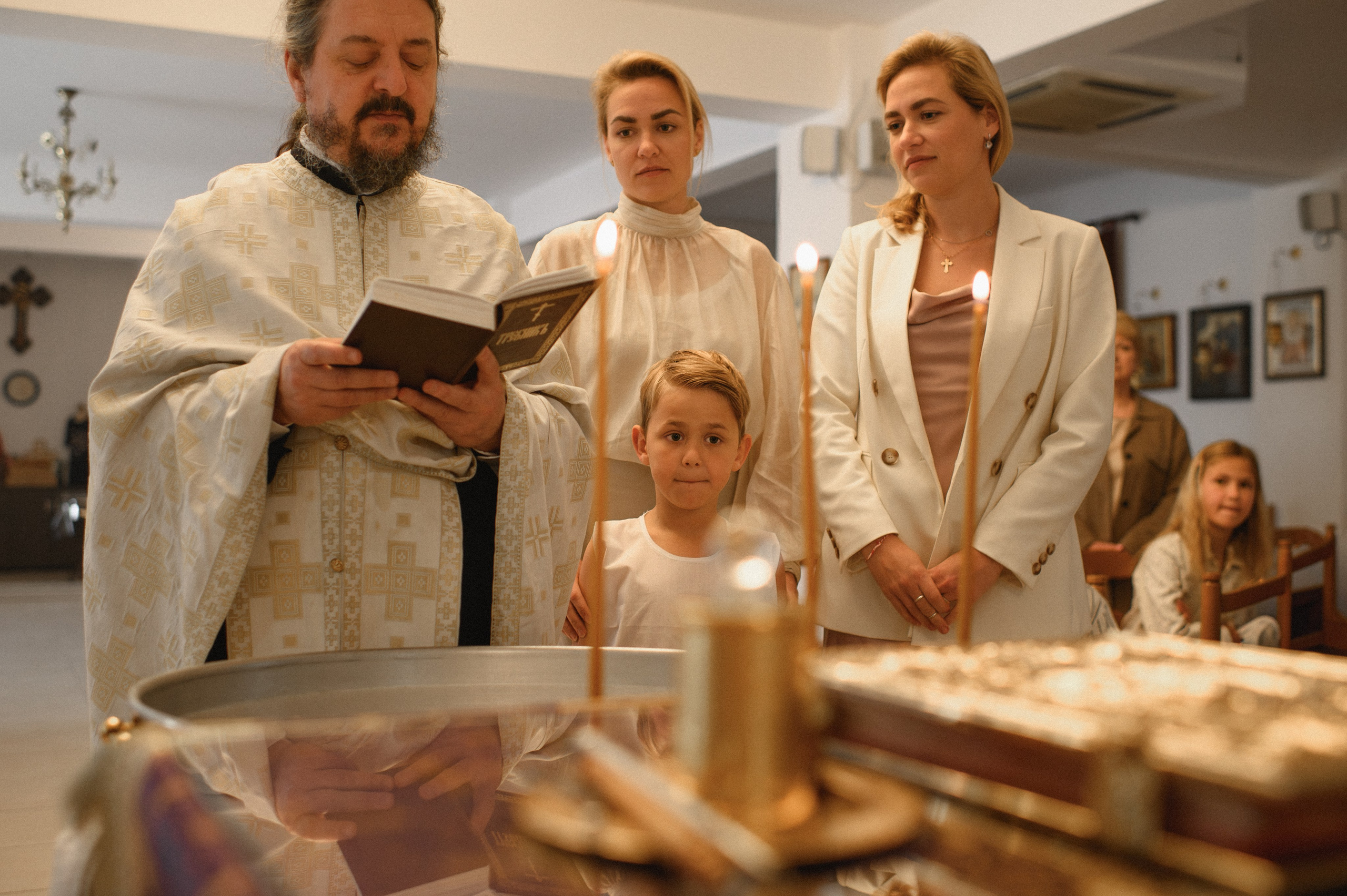 Baptism Mihail. Family, children, portrait, and event photography in Thessaloniki