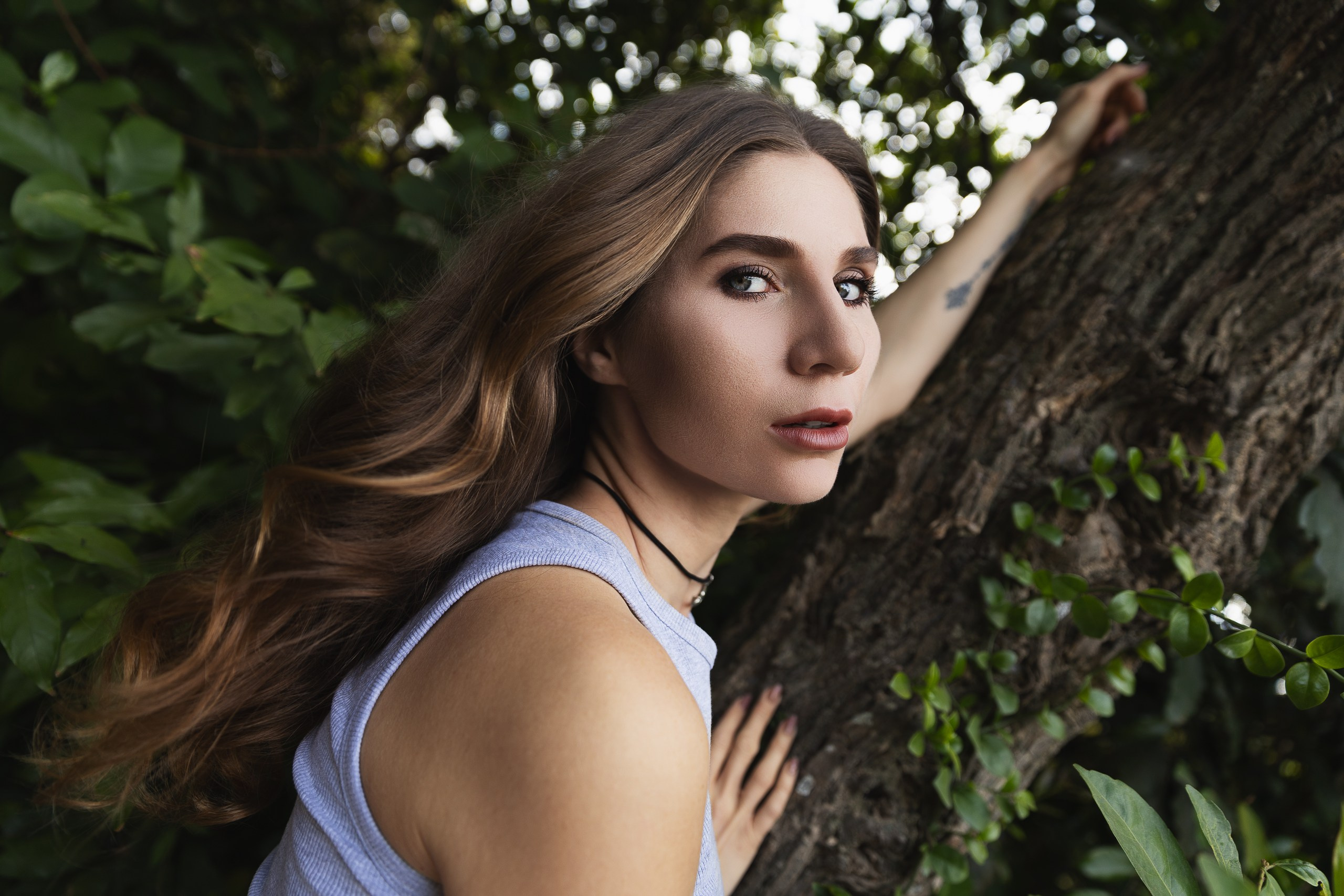 Diana morning in the forest