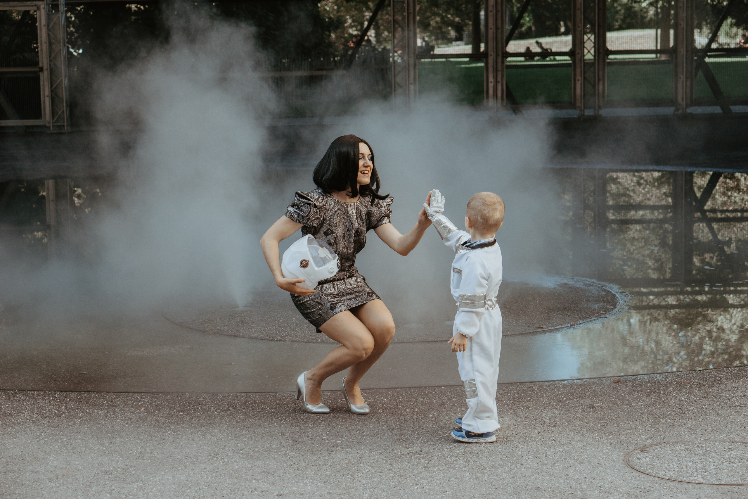 Brave astronaut and beautiful alien. Family photographer Aargau Zurich