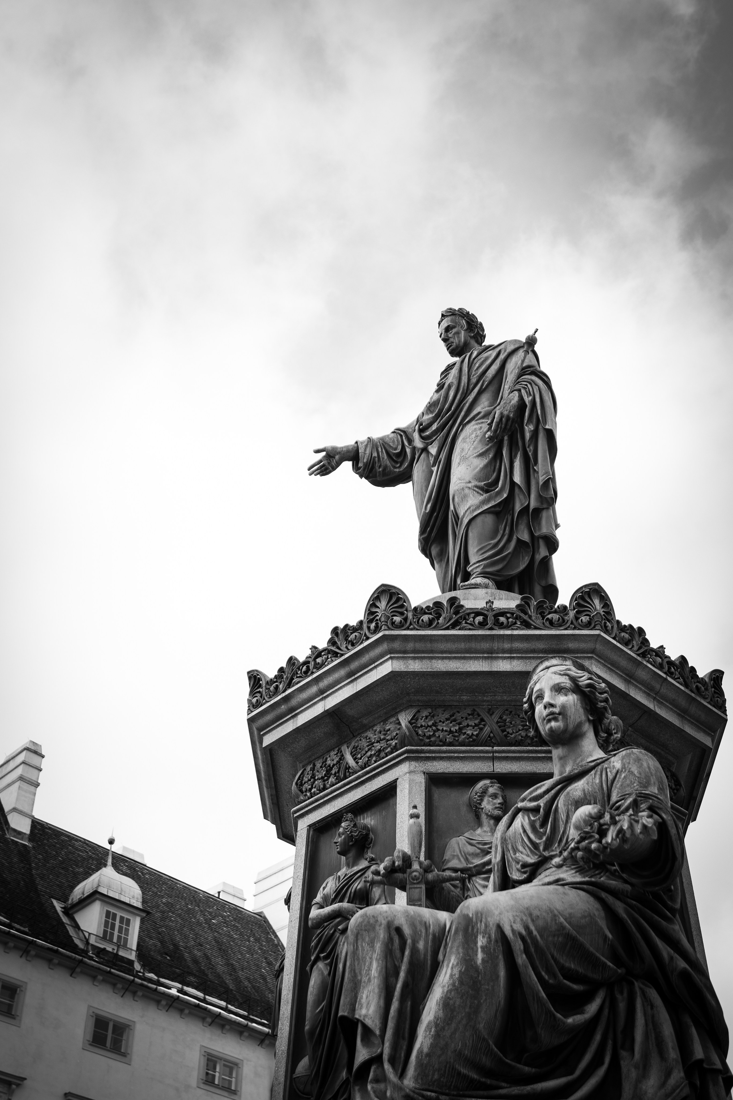 street photography Vienna monochrome architecture geometry light shadow