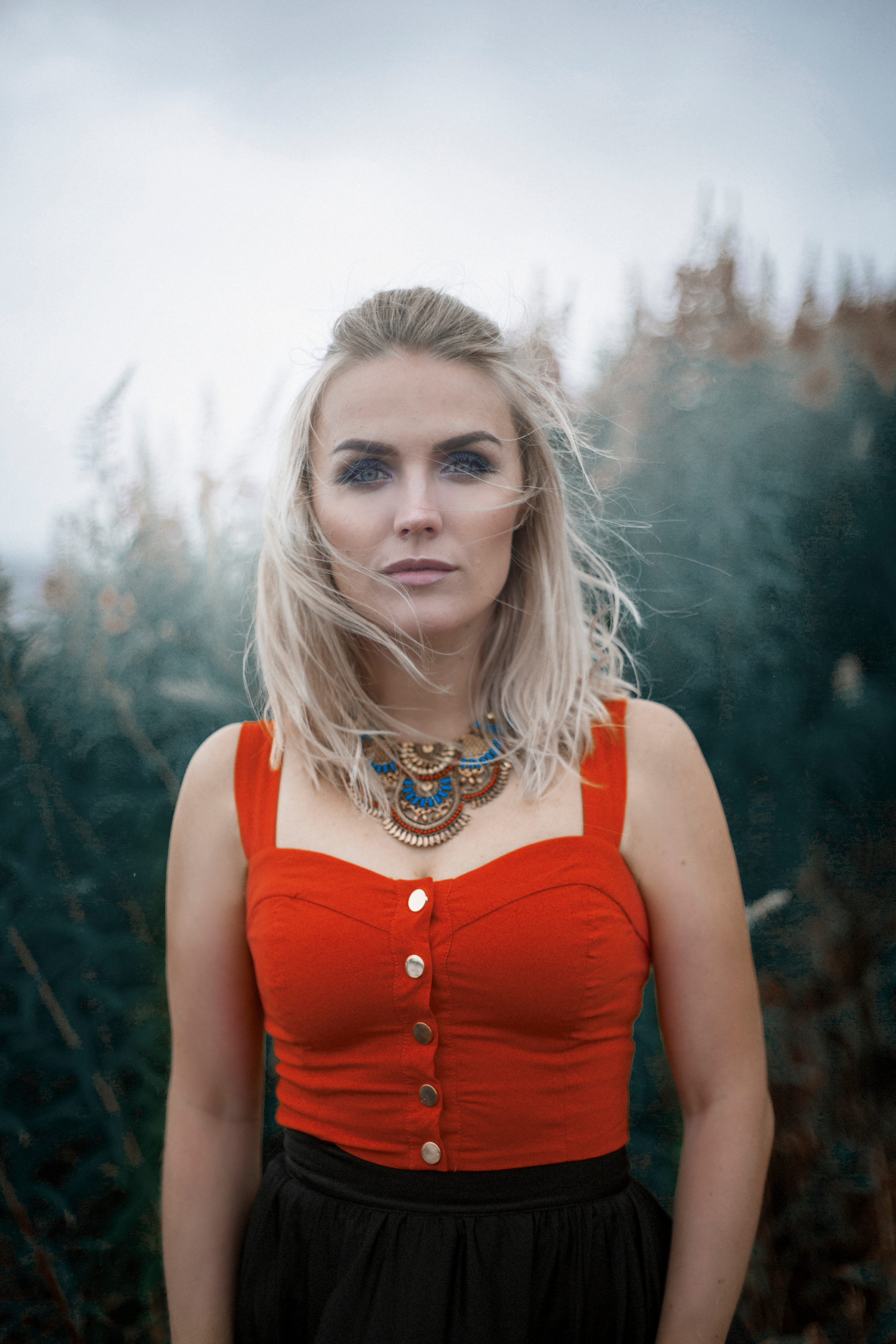 Maria — windy weather. Photographer in Belgium