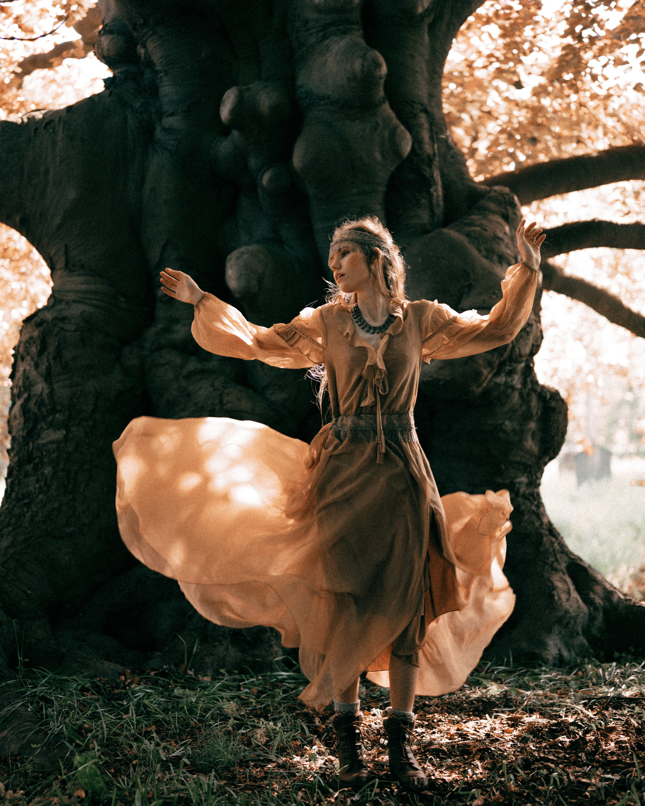 Fantasy Photoshoot in a Medieval Castle in ethereal light. Moth & Moss Photography