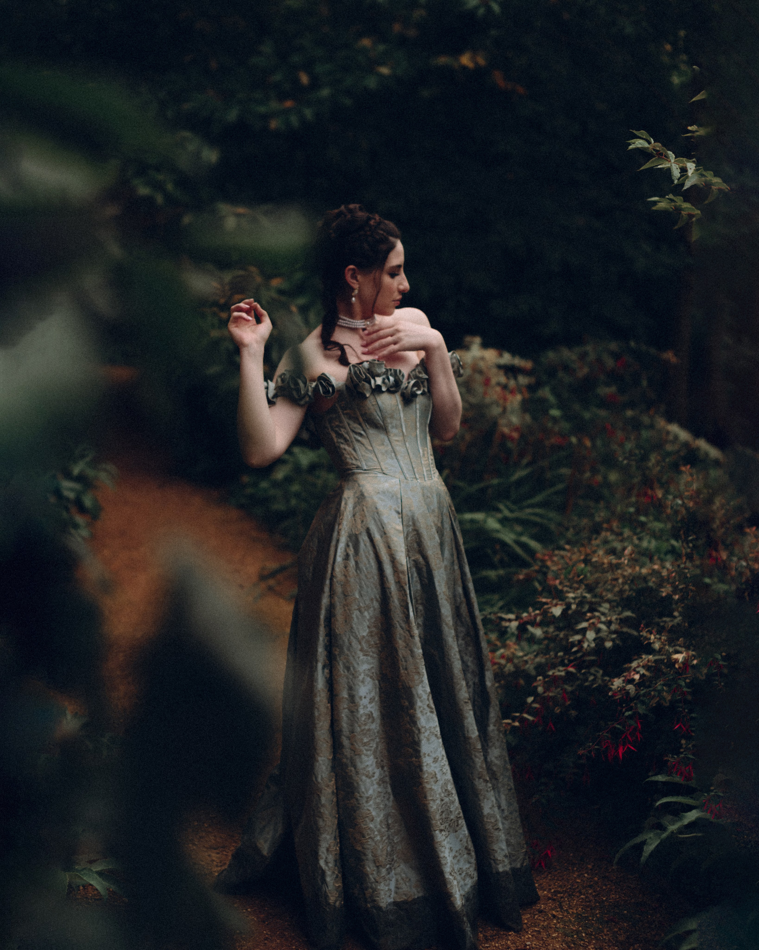 Outlander Inspired Photoshoot in an Overgrown Garden. Moth & Moss Photography