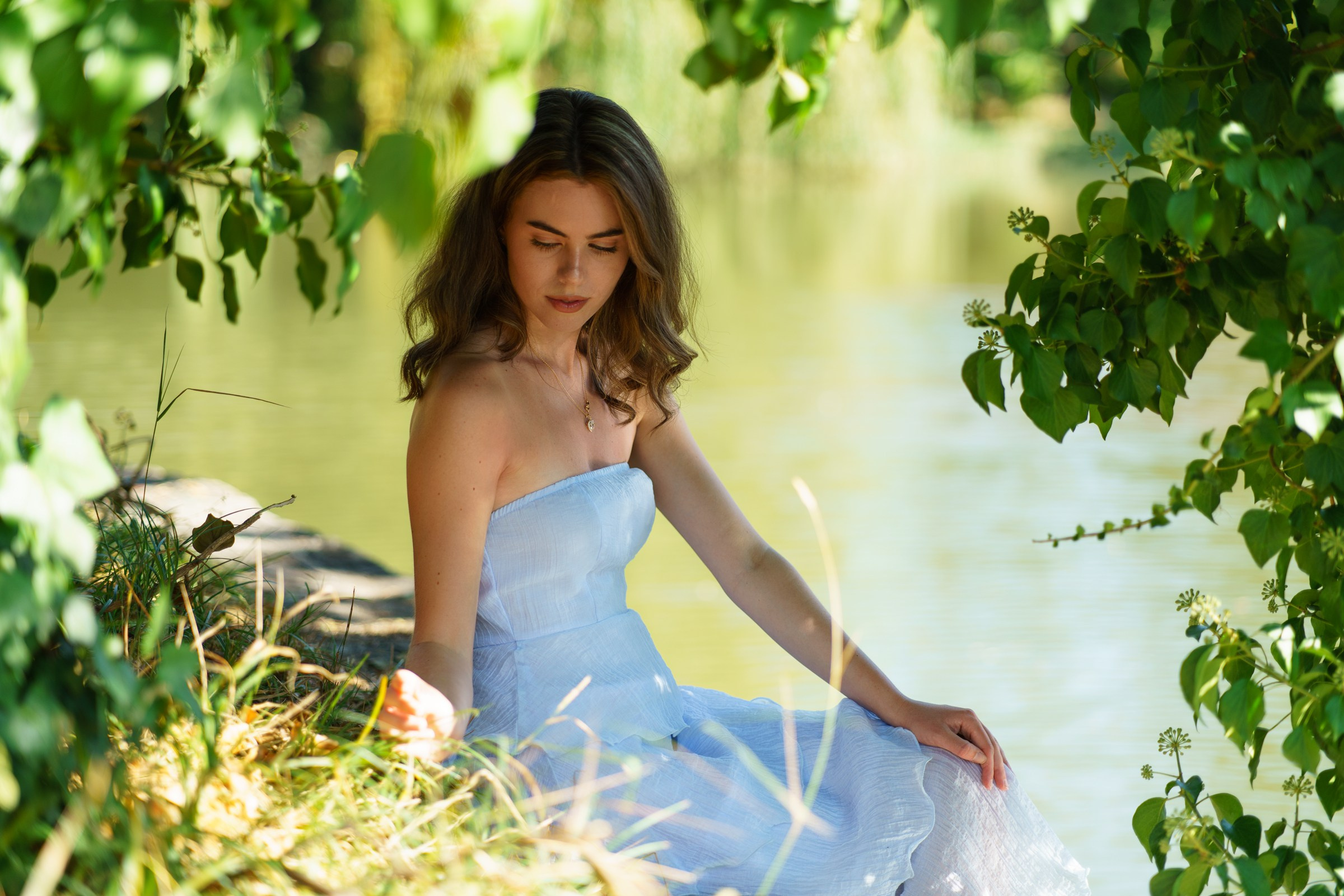Outdoor autumn portrait of a woman in Borisova Gradina, Sofia