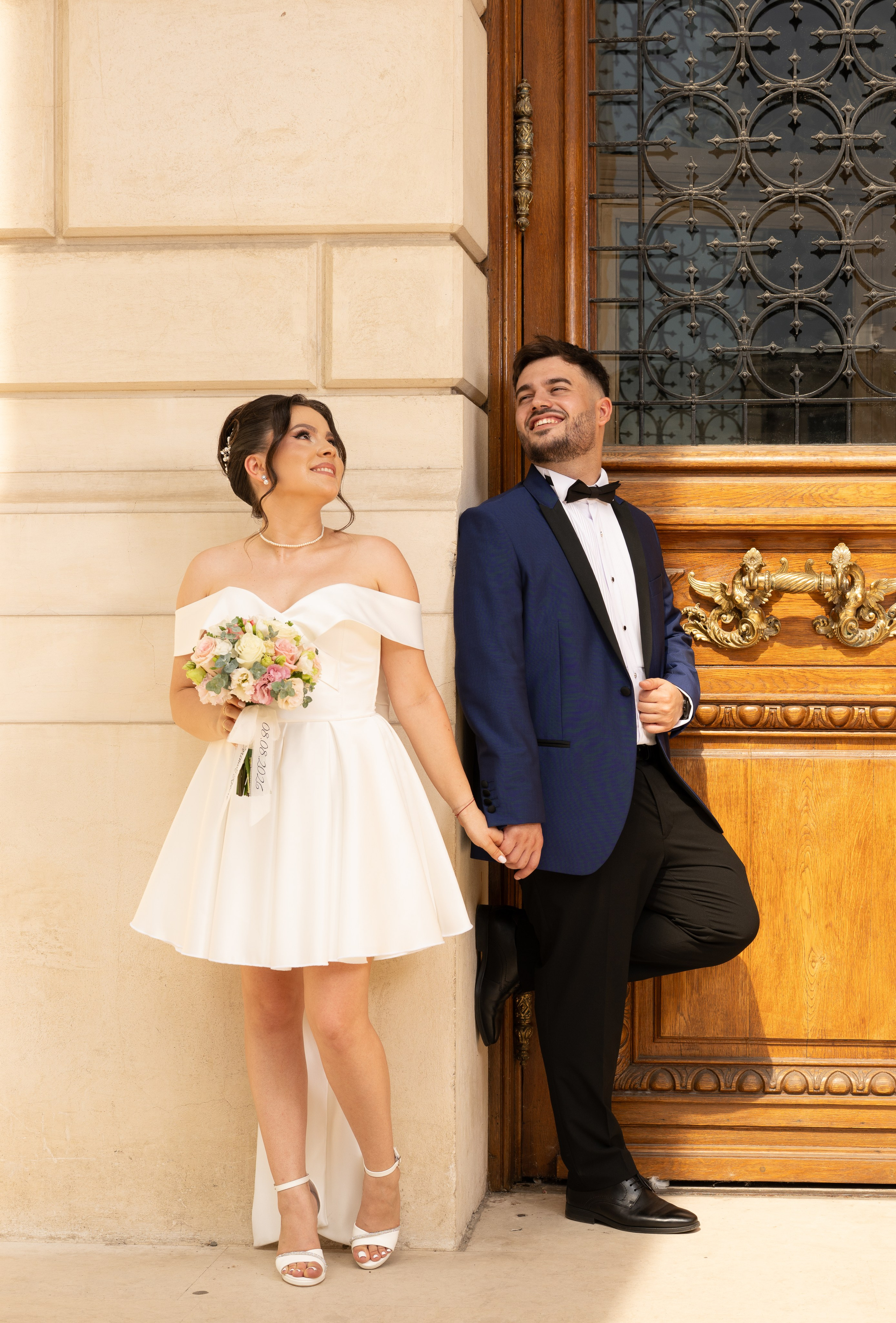 Civil Ceremony. Hand for photos
