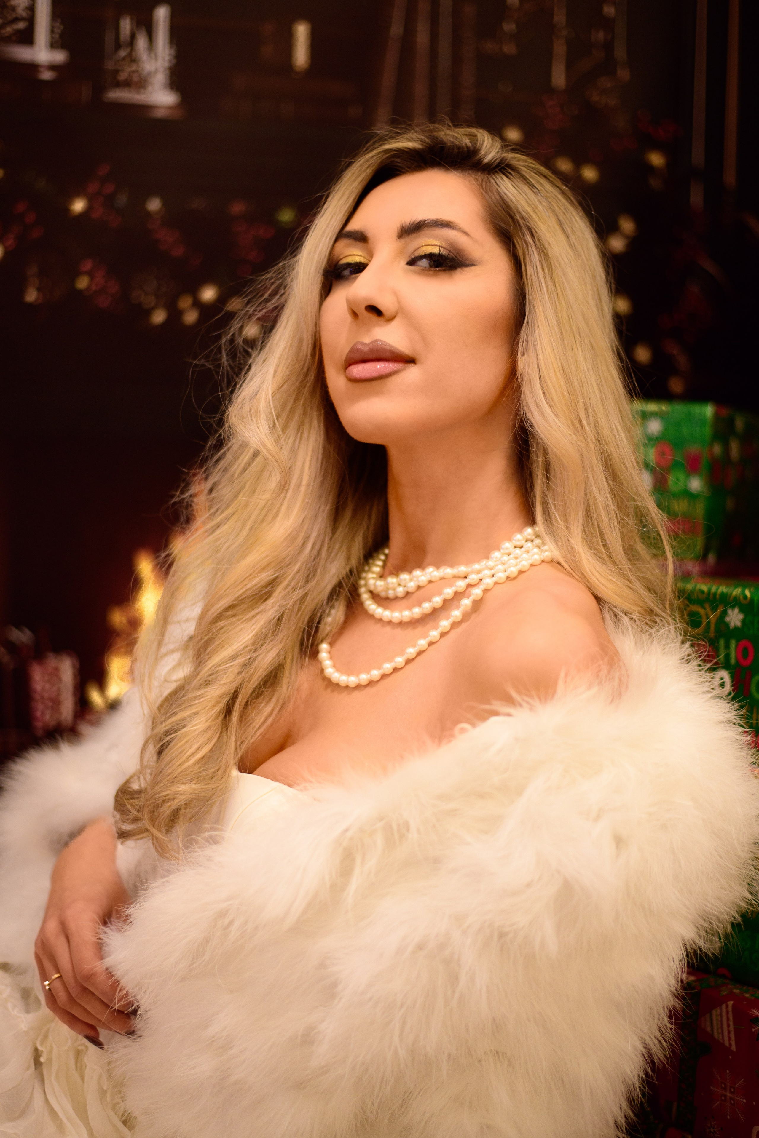Christmas Photoshoot. Hand for photos