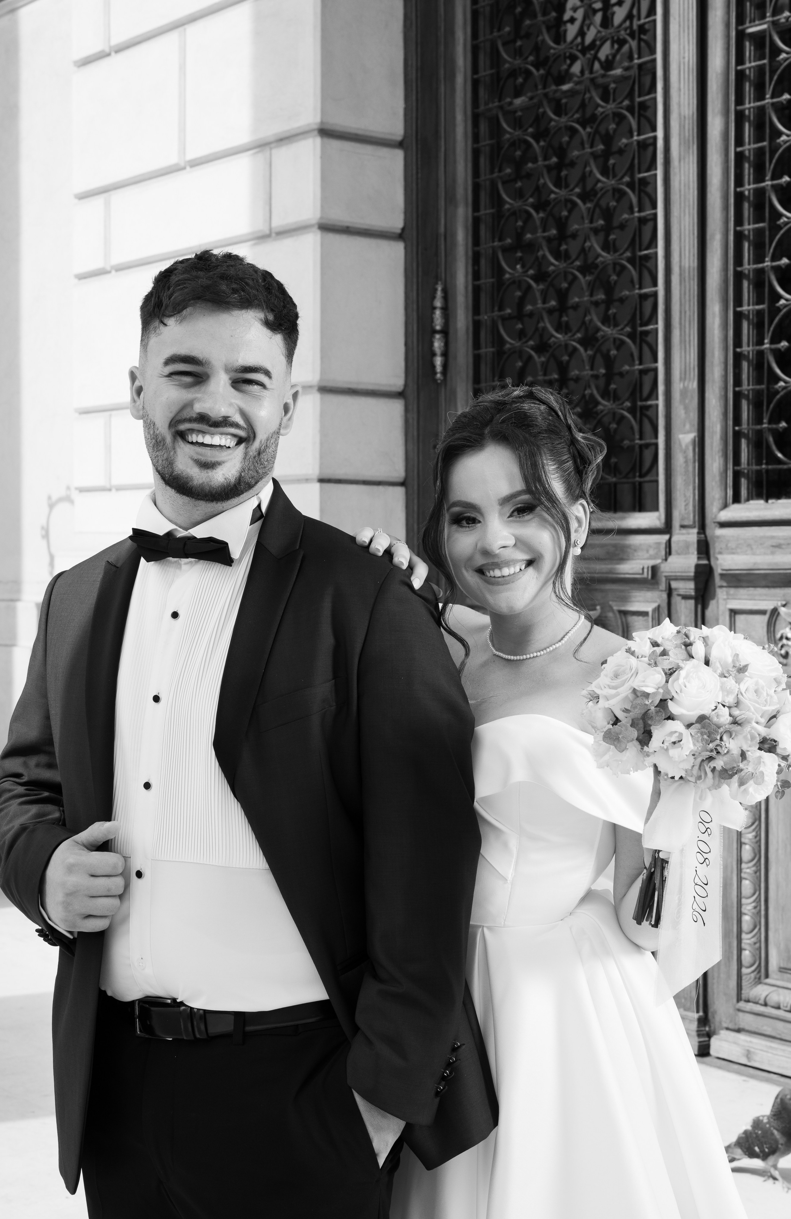 Civil Ceremony. Hand for photos