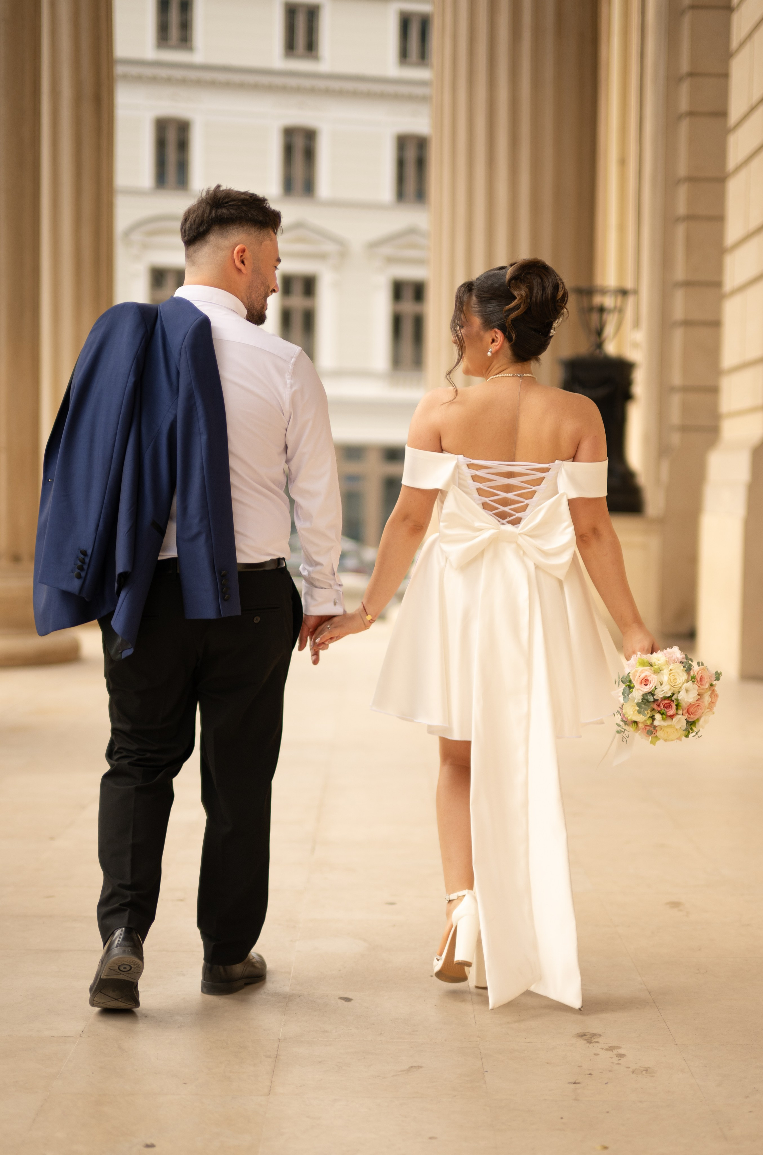 Civil Ceremony. Hand for photos