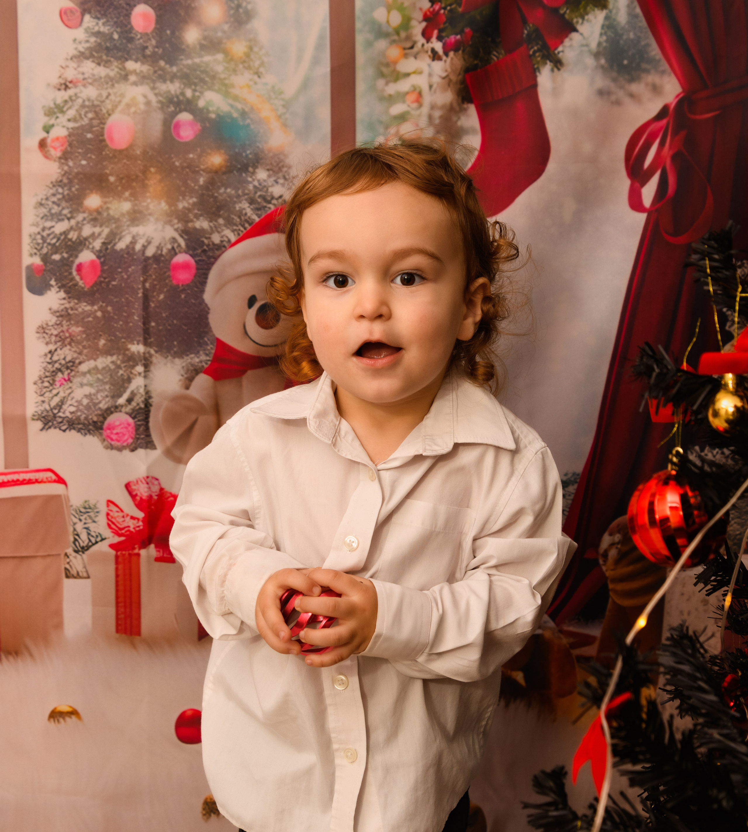 Christmas Photoshoot. Hand for photos