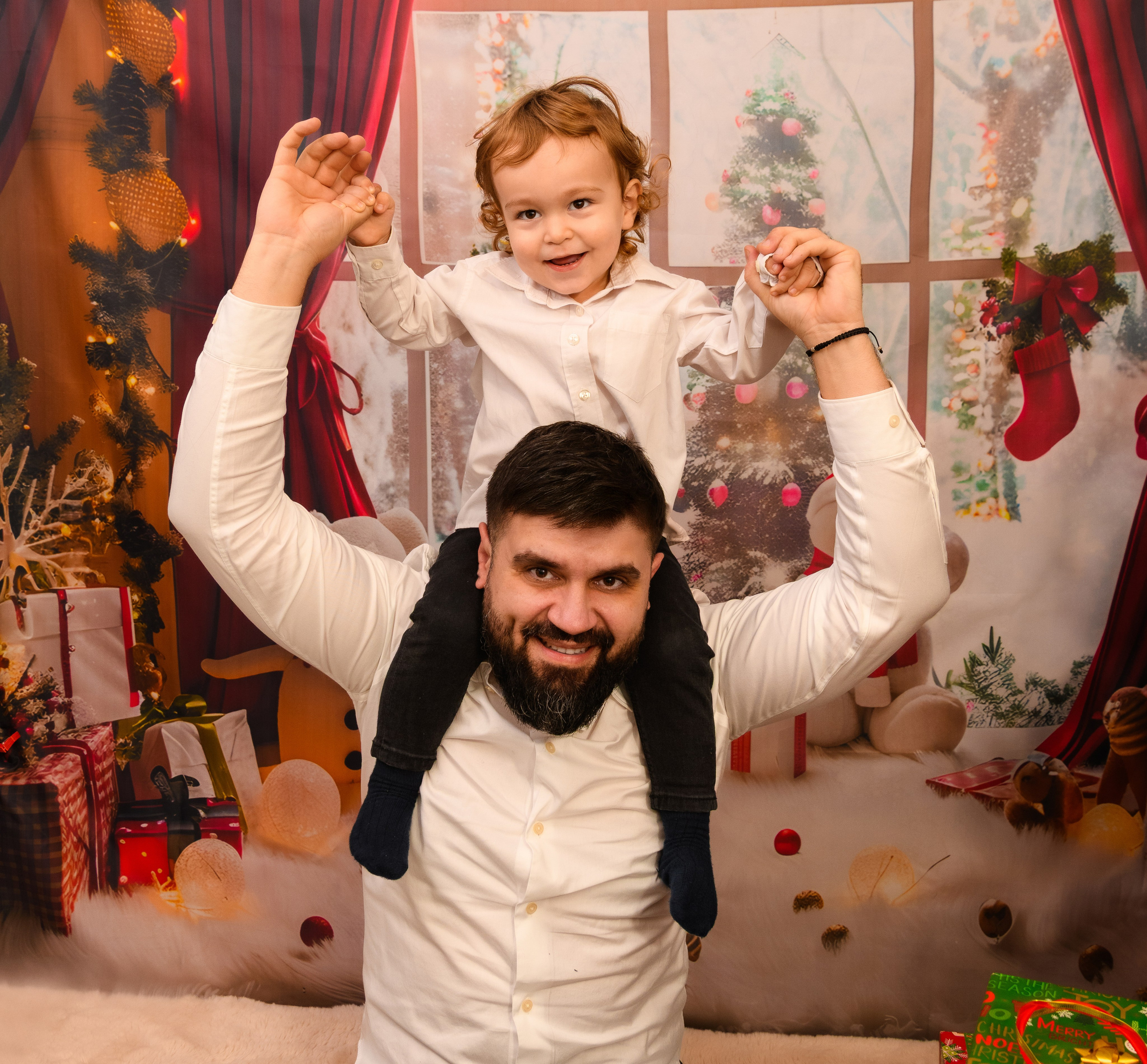 Christmas Photoshoot. Hand for photos
