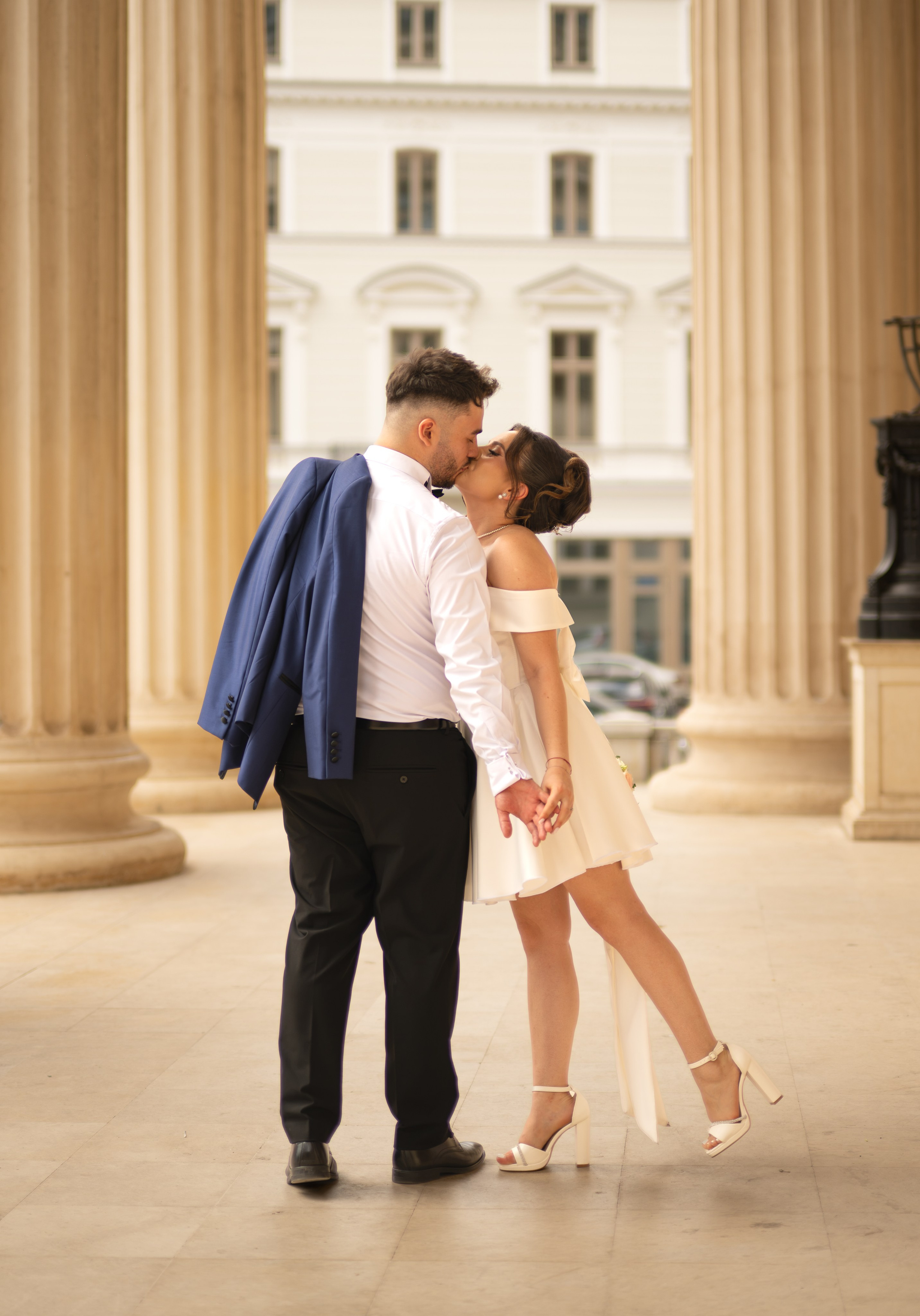 Civil Ceremony. Hand for photos